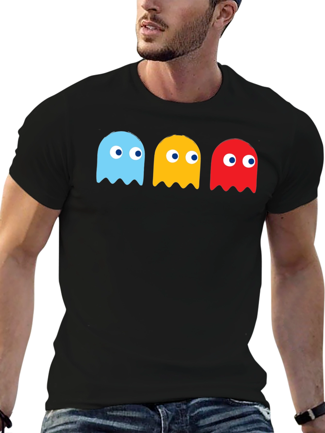Retro Gaming Tee: Pac-Man Ghost Squad Shirt