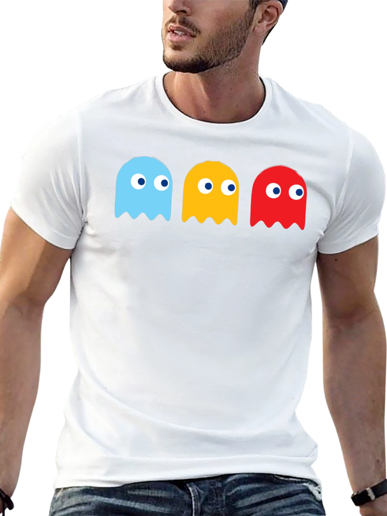 Retro Gaming Tee: Pac-Man Ghost Squad Shirt