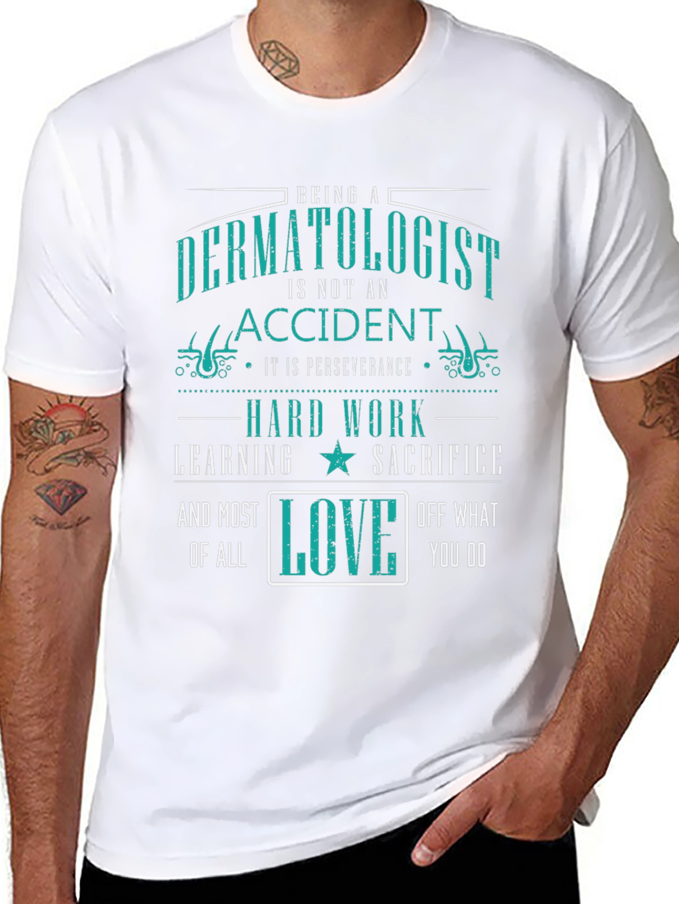Dermatologist Perseverance Love T-Shirt - Black