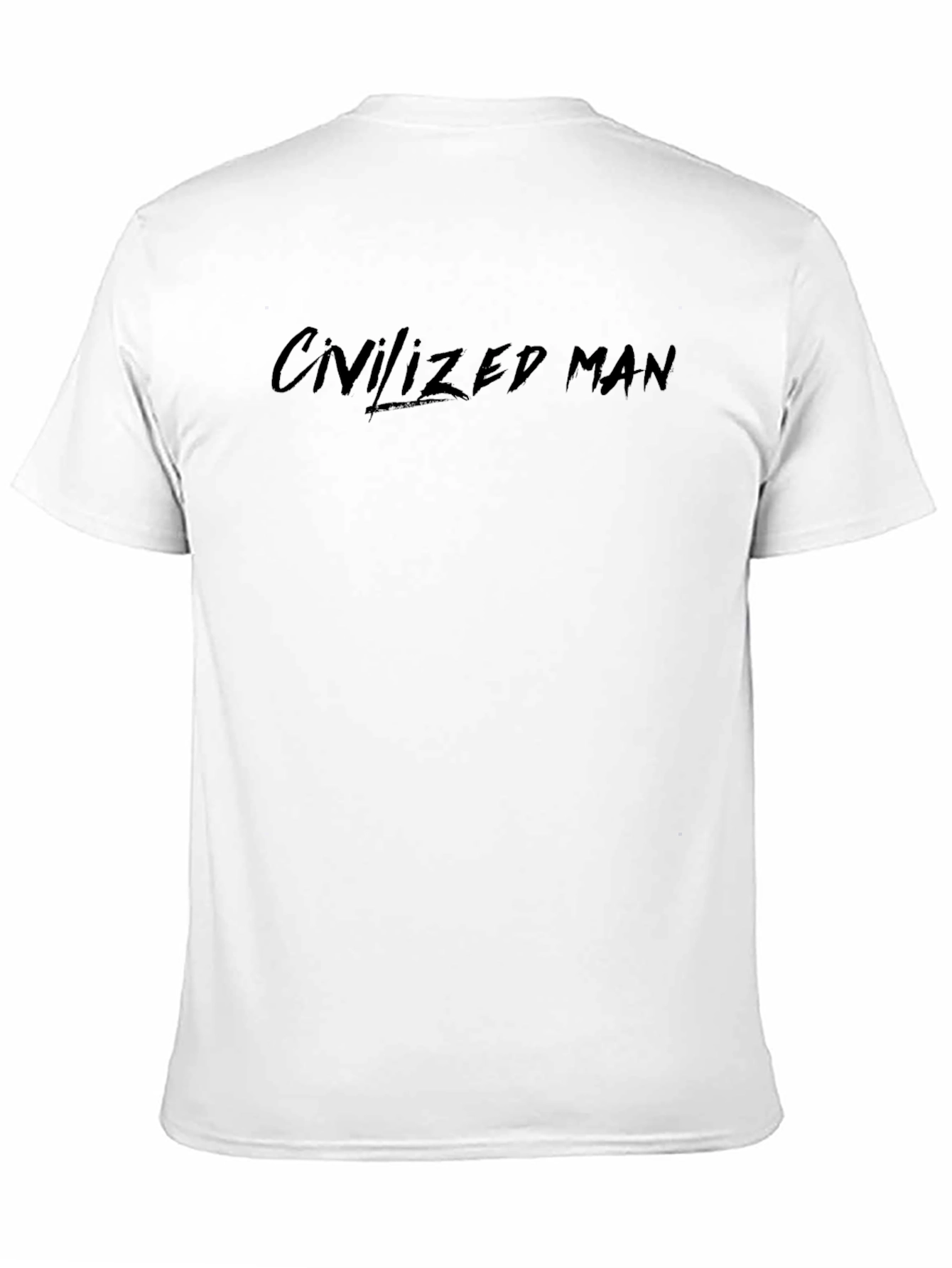Civilized Man Black Graphic T-Shirt