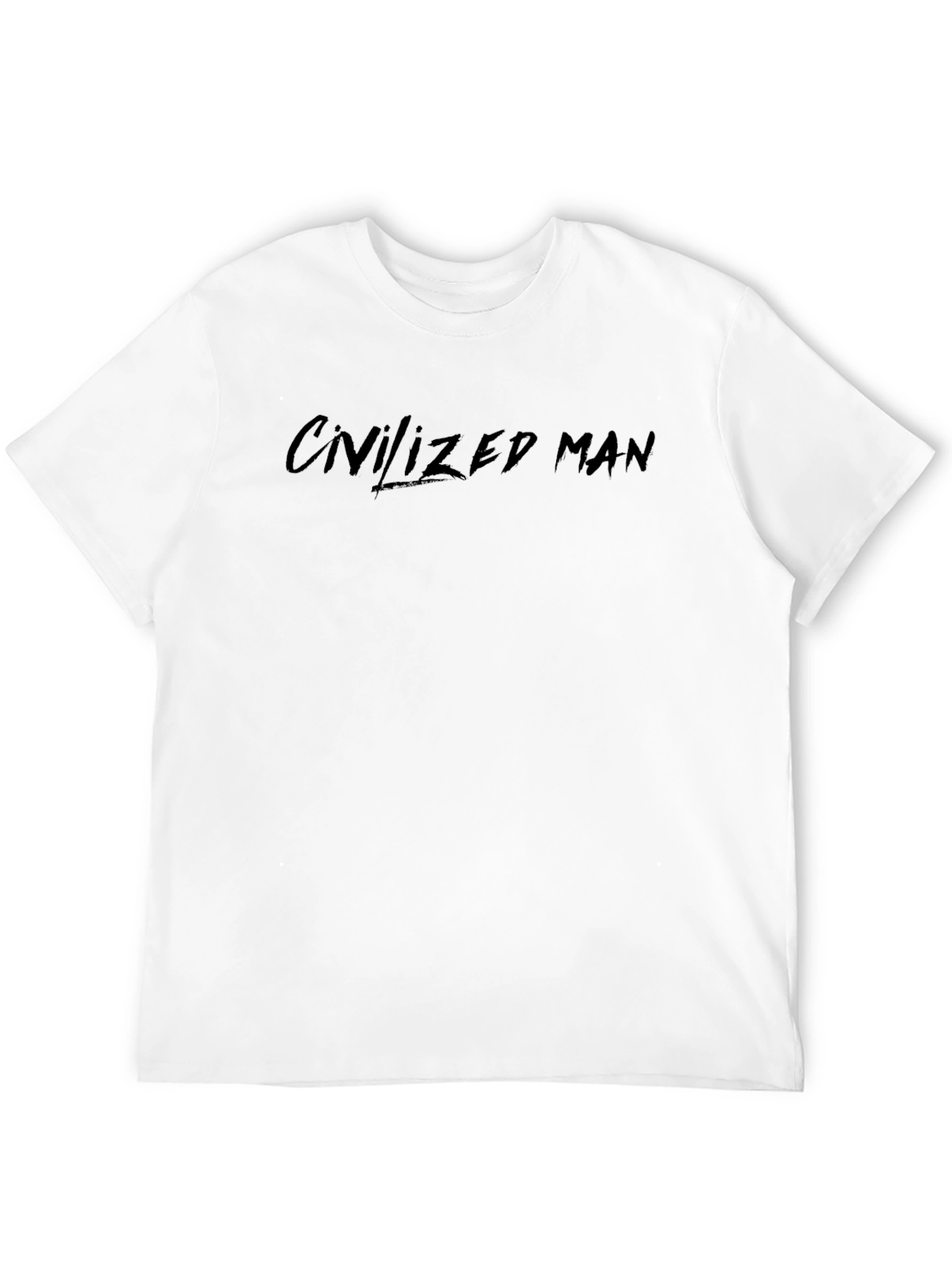 Civilized Man Black Graphic T-Shirt