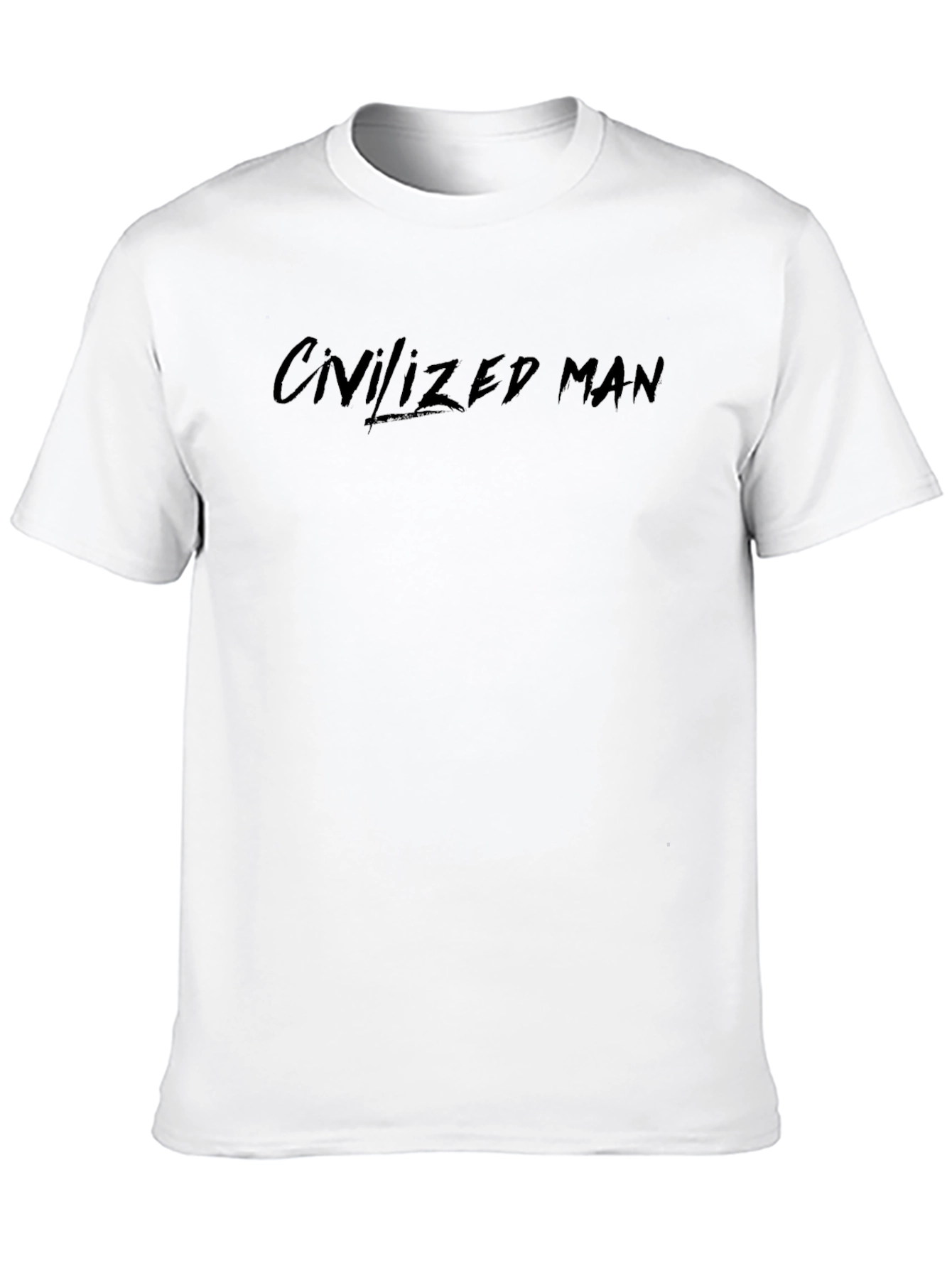 Civilized Man Black Graphic T-Shirt