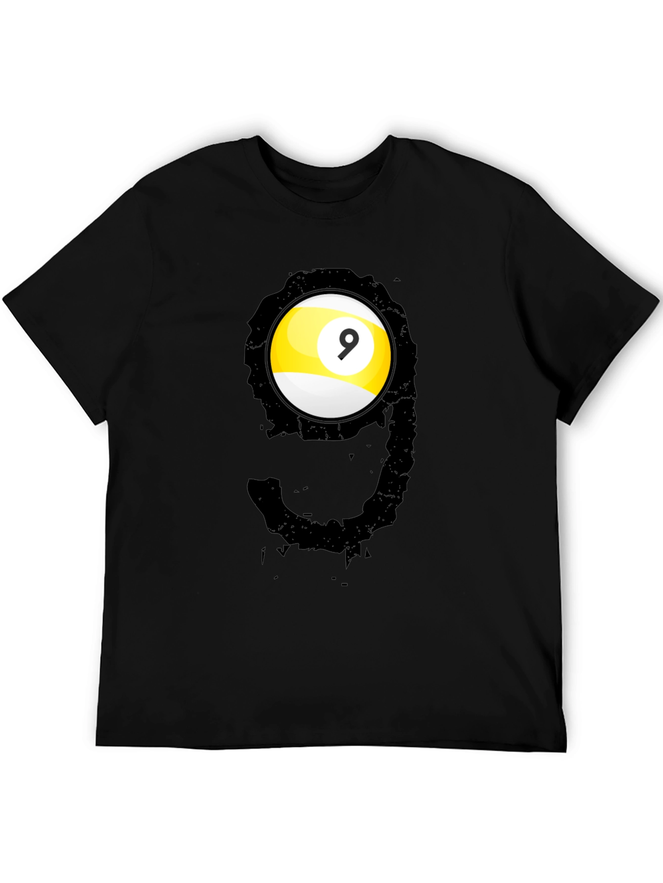 Cool Nine Ball Graphic Tee - Billiards Player T-Shirt