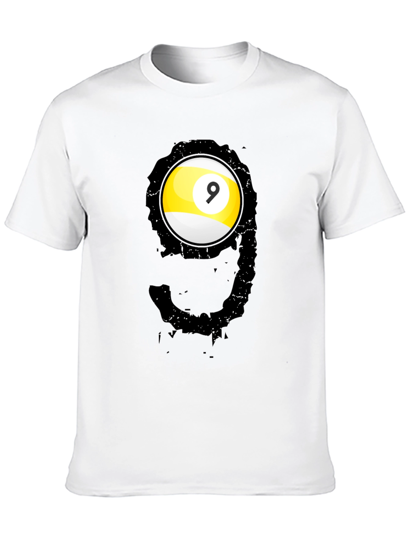 Cool Nine Ball Graphic Tee - Billiards Player T-Shirt