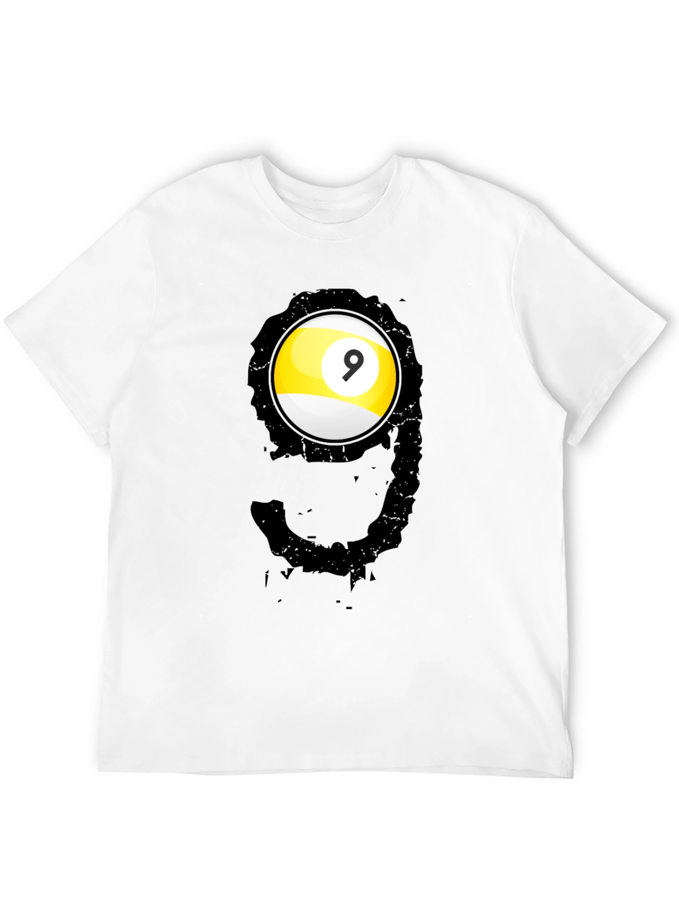 Cool Nine Ball Graphic Tee - Billiards Player T-Shirt