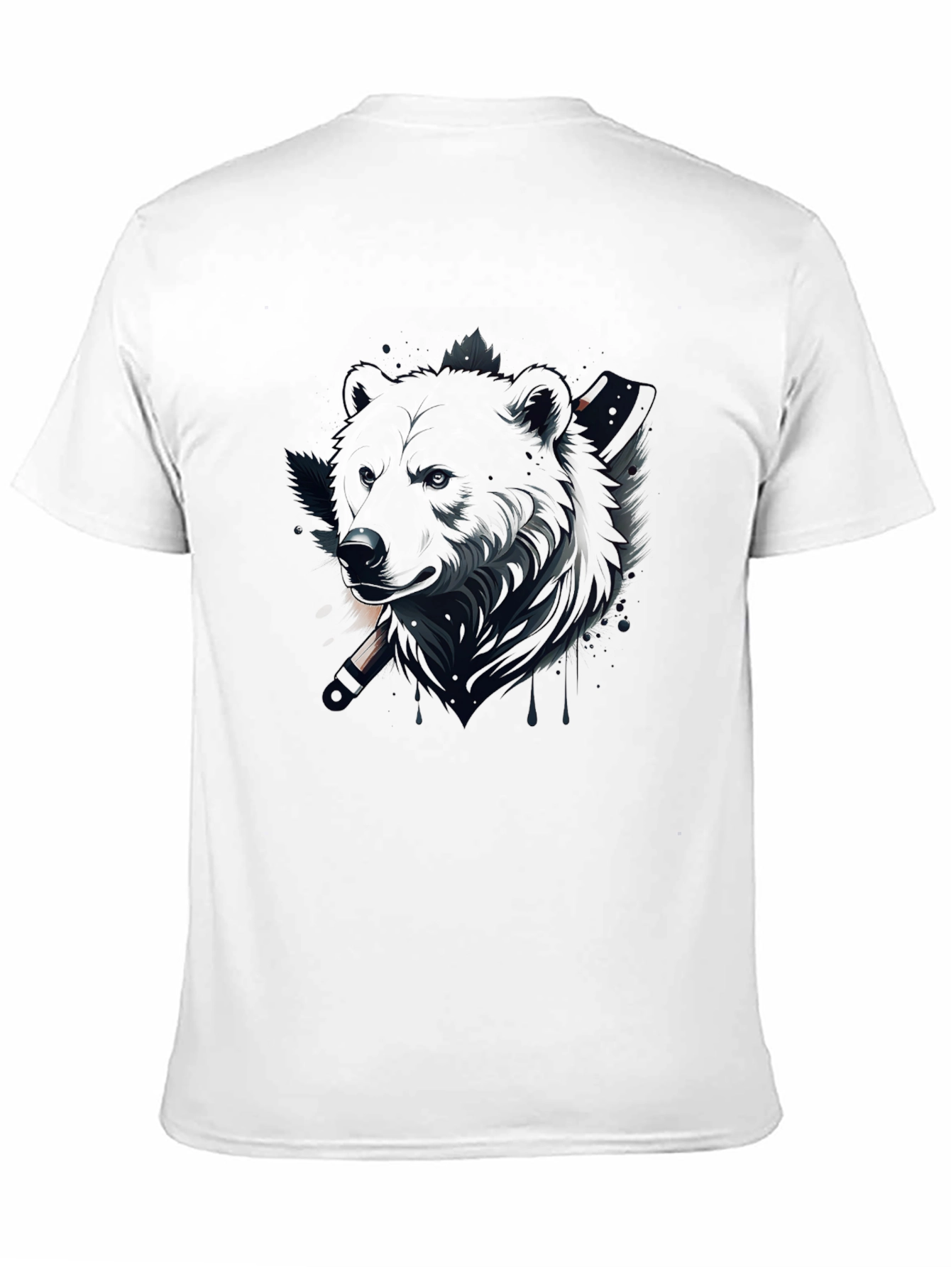 Black Bear Graphic Print Mens T-Shirt
