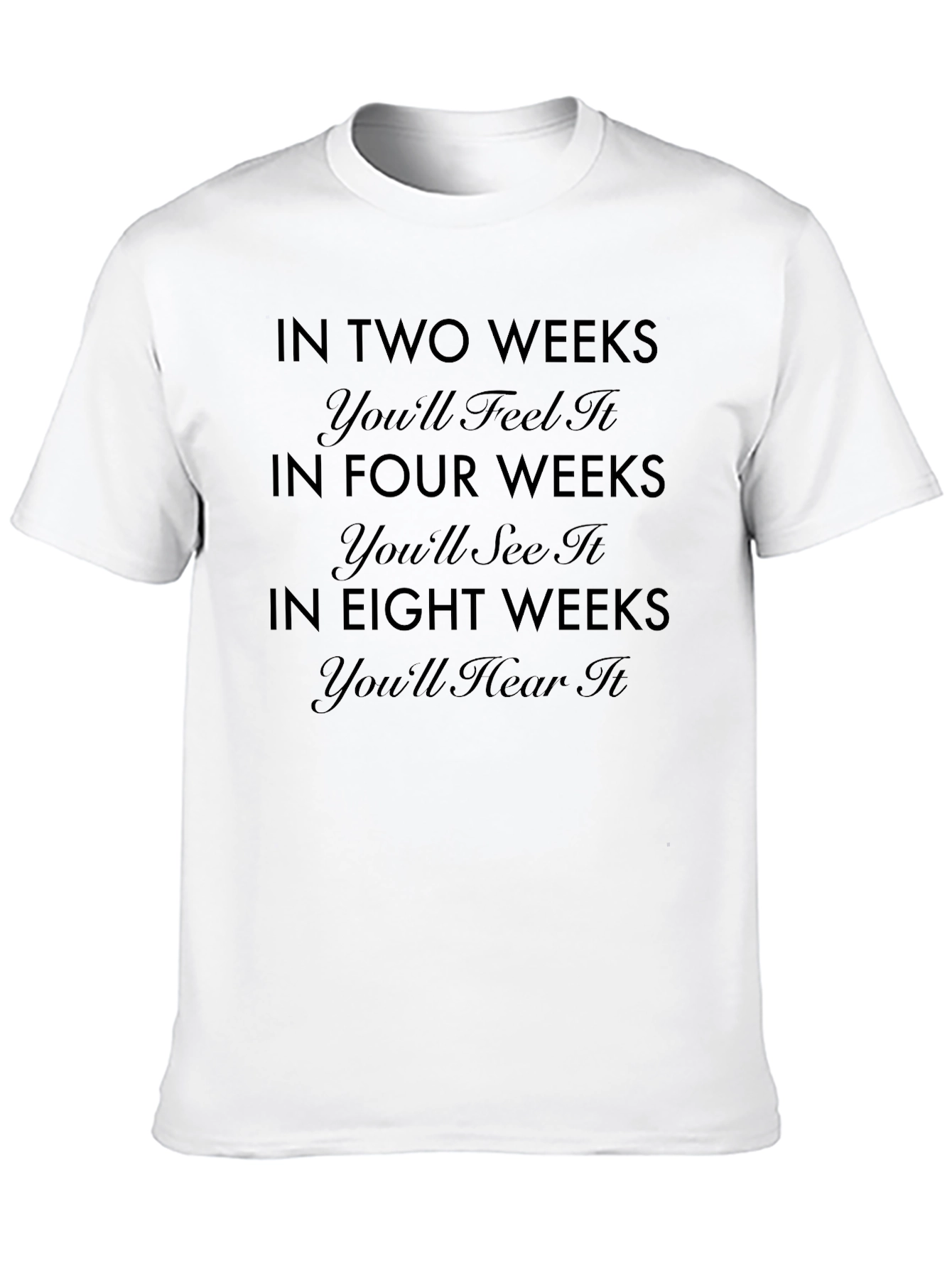 In Two Weeks T-Shirt - Feel See Hear!