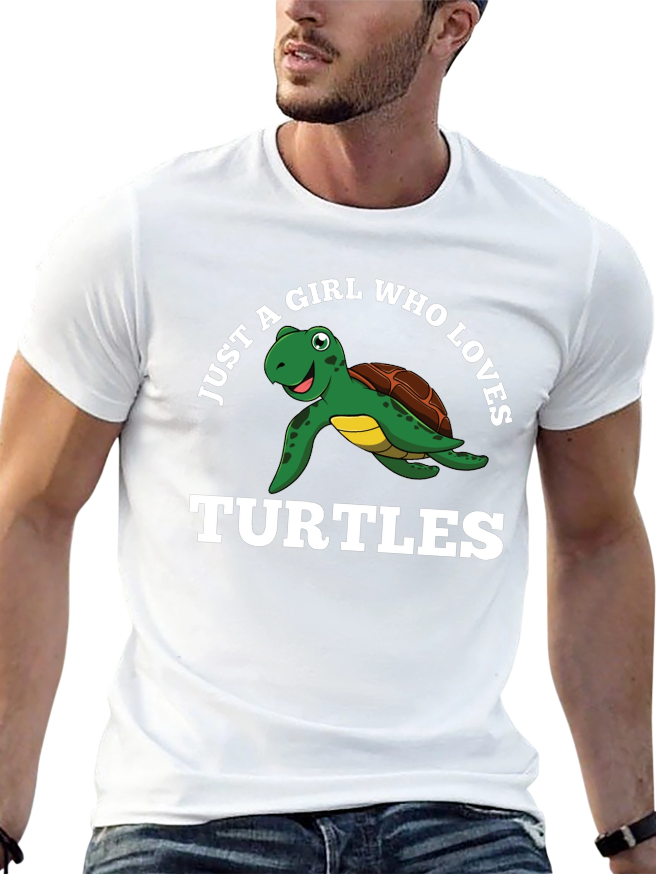 Just A Girl Who Loves Turtles Black T-Shirt