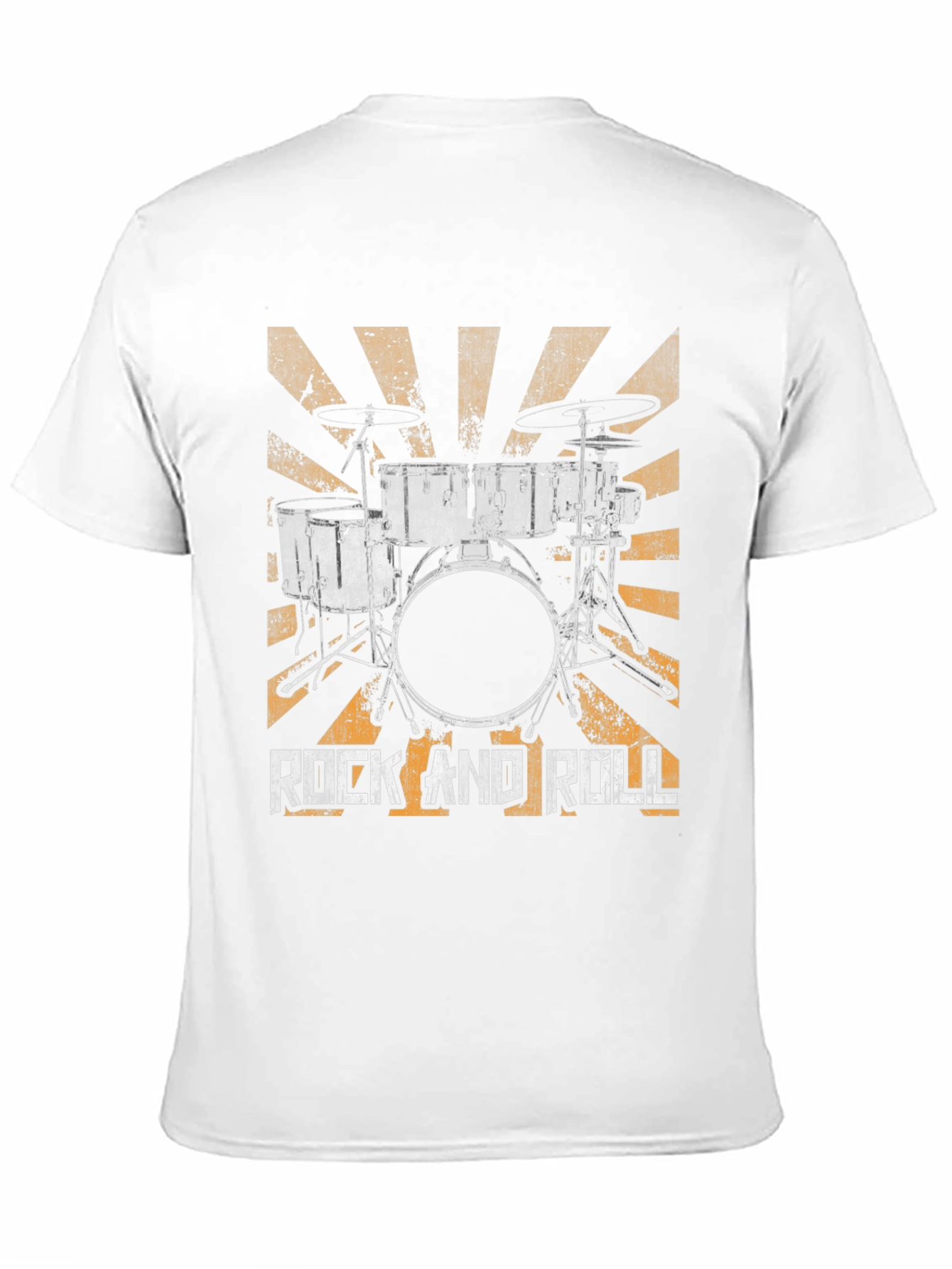 Rock and Roll Drum Kit Graphic Tee - Black