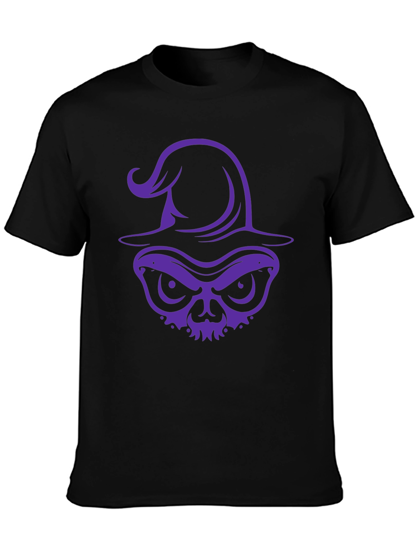 Witch Skull Graphic Tee - Halloween Shirt