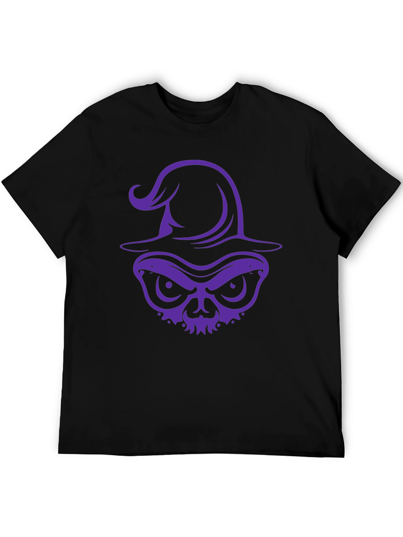 Witch Skull Graphic Tee - Halloween Shirt