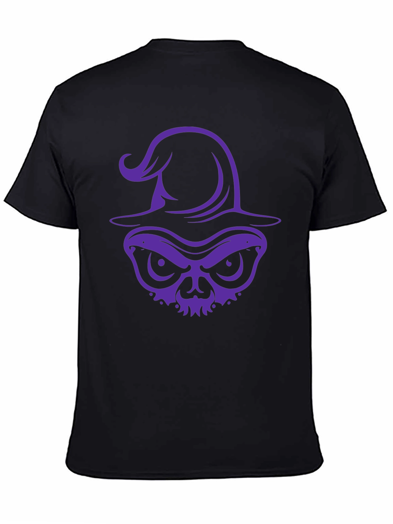 Witch Skull Graphic Tee - Halloween Shirt