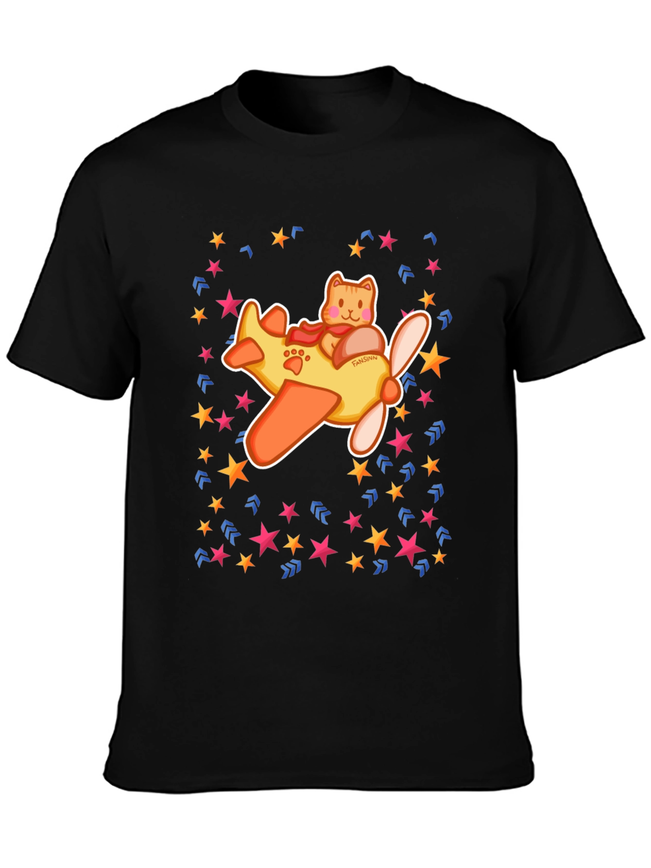 Cat Pilot T-Shirt - Fun Whimsical Design
