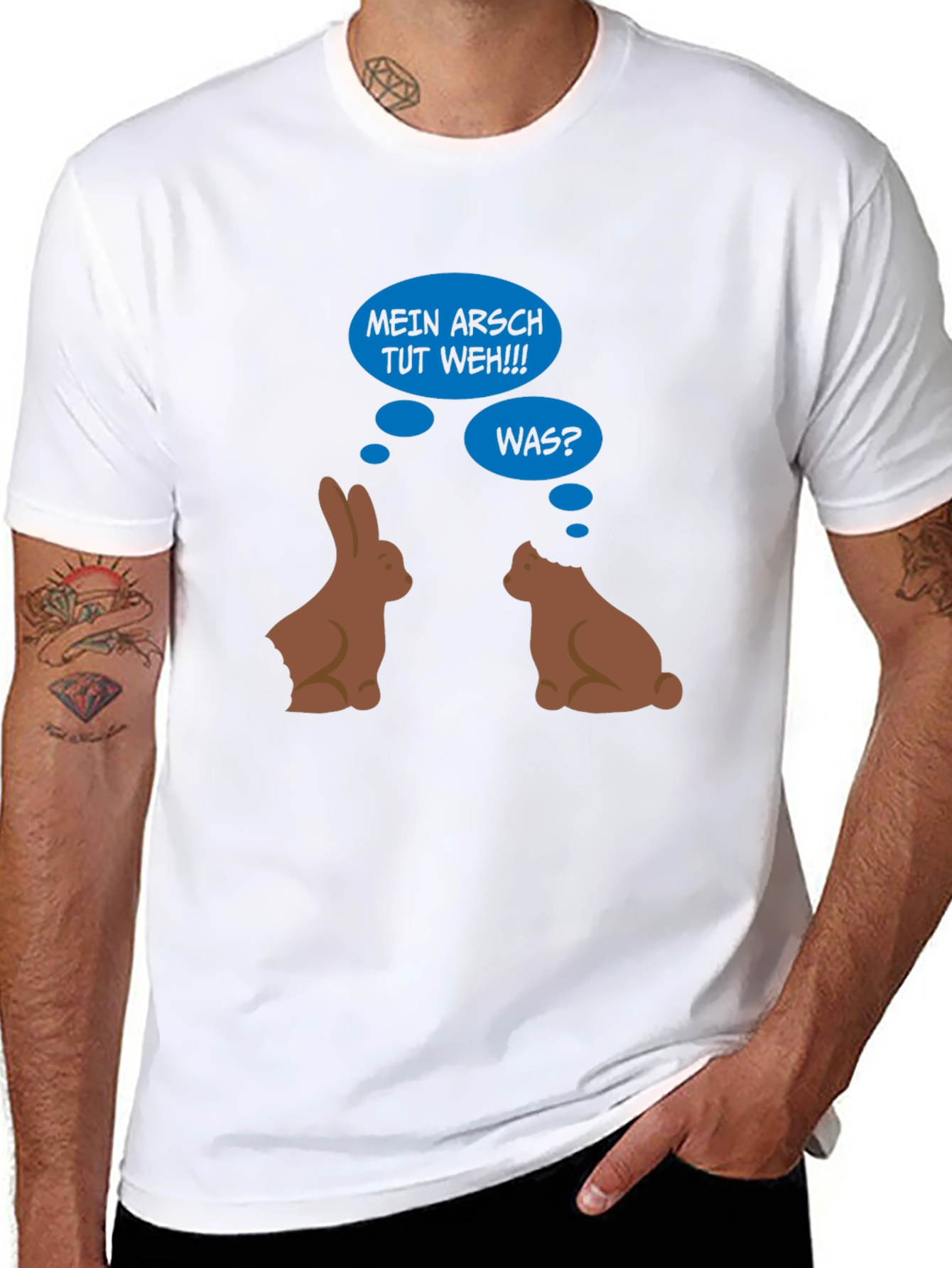 Funny Easter Bunny Butt Bite T-Shirt