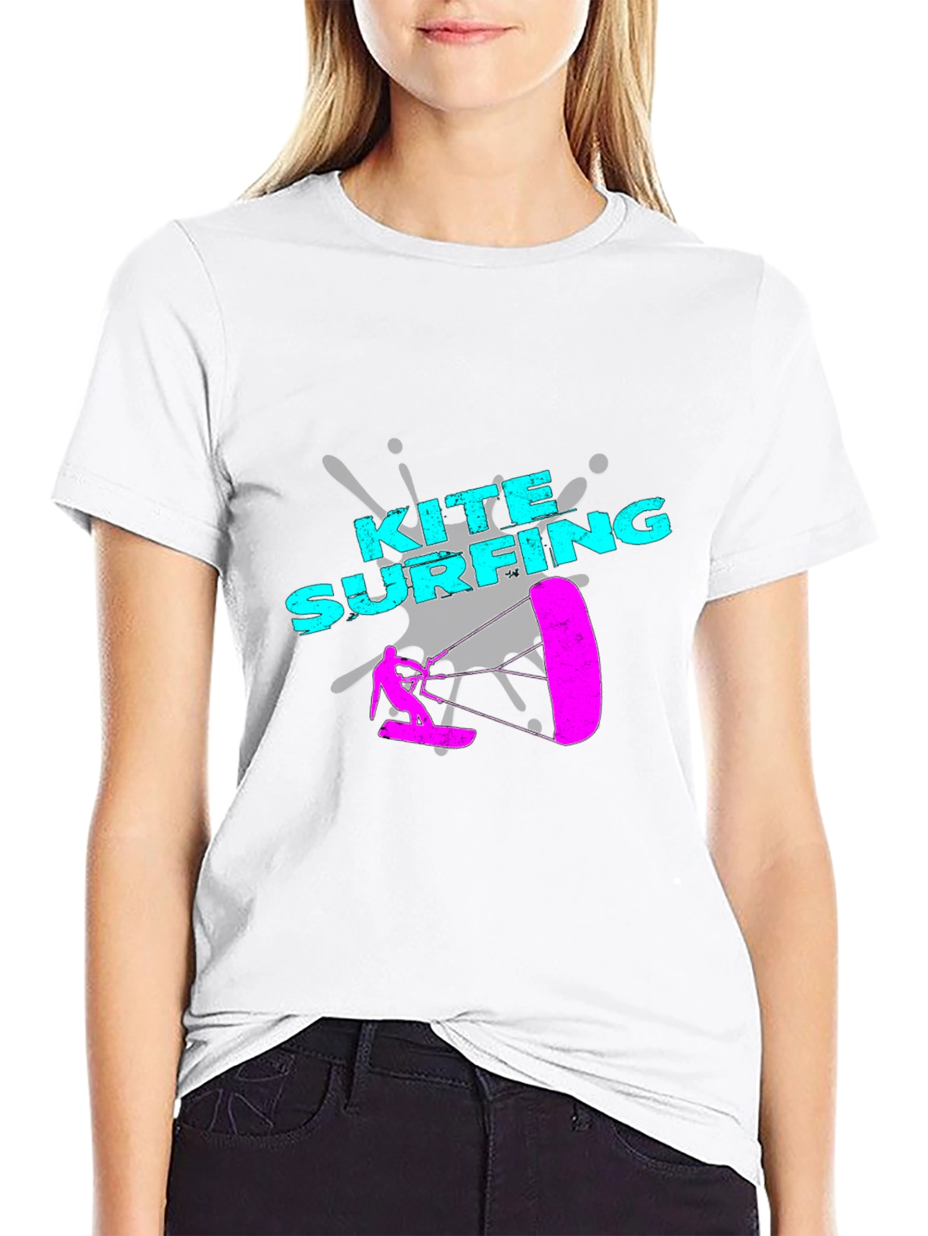 Kite Surfing Graphic T-Shirt - Sporty Design