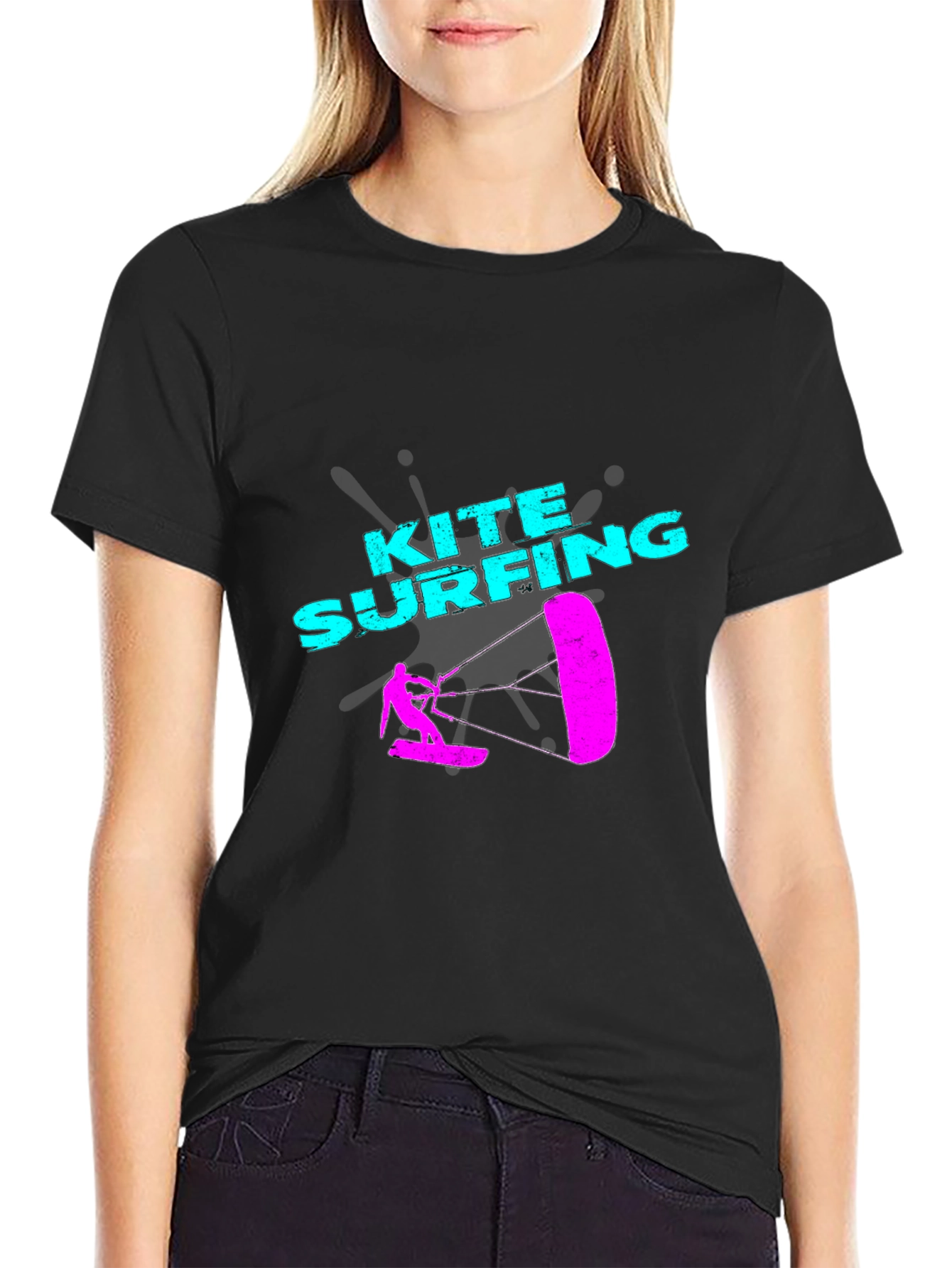 Kite Surfing Graphic T-Shirt - Sporty Design