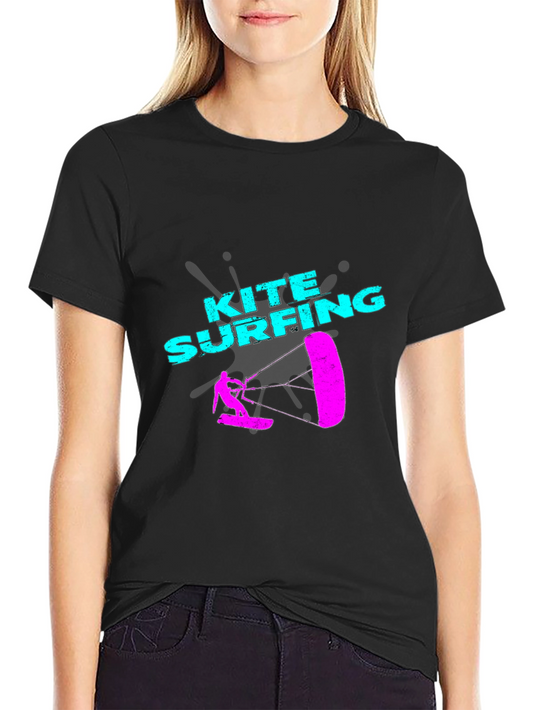 Kite Surfing Graphic T-Shirt - Sporty Design