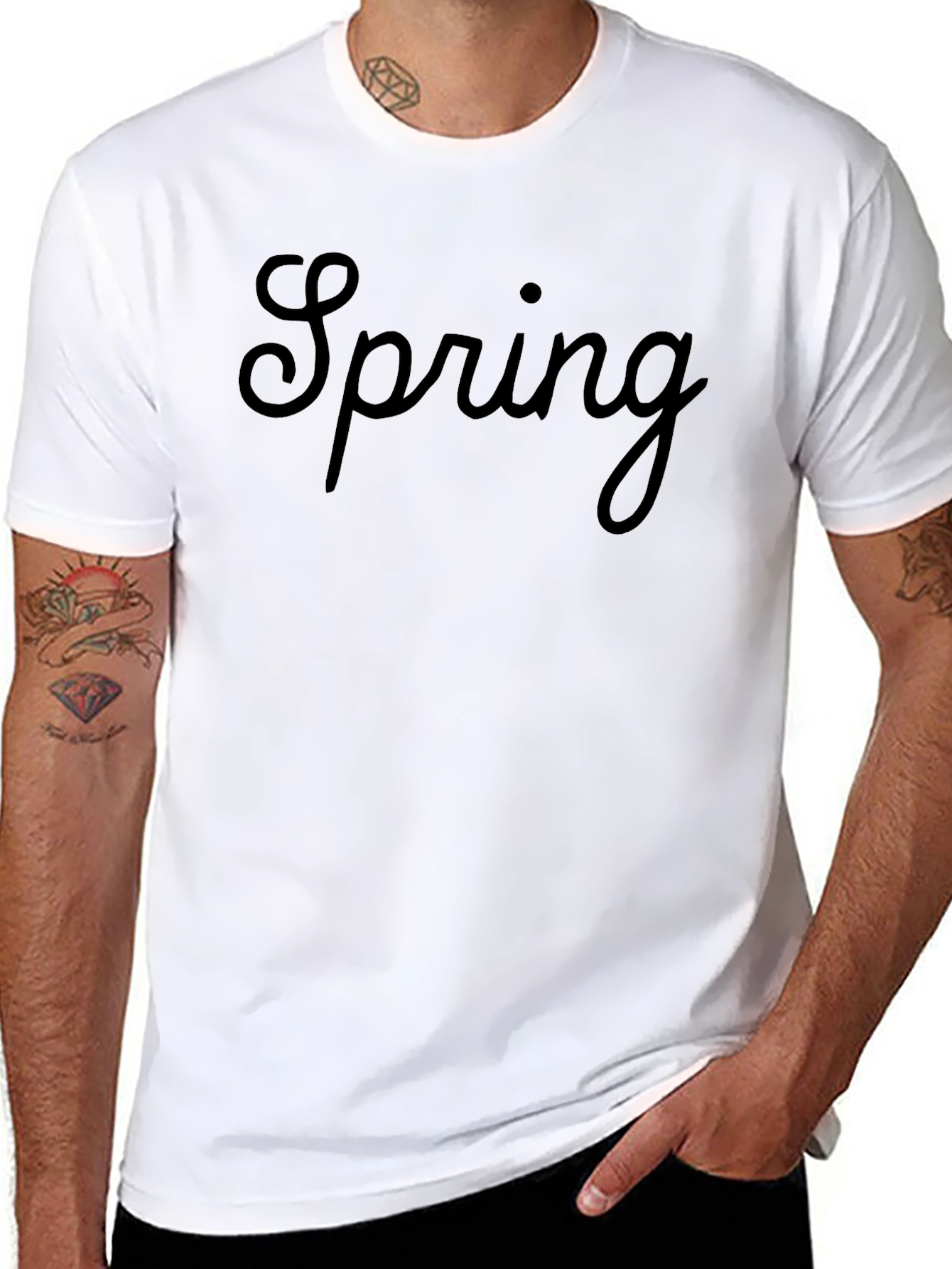 Spring Graphic T-Shirt - Stylish Black Tee