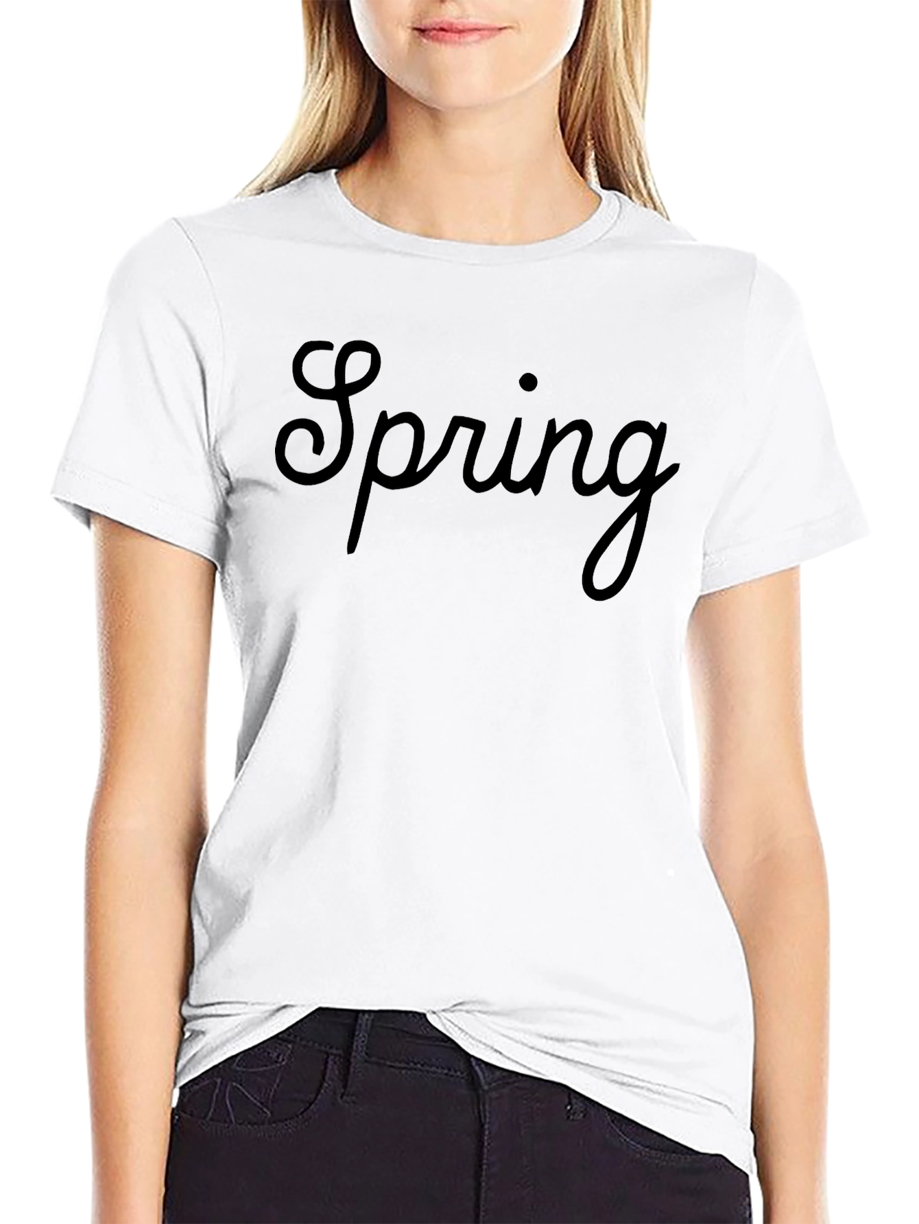 Spring Graphic T-Shirt - Stylish Black Tee