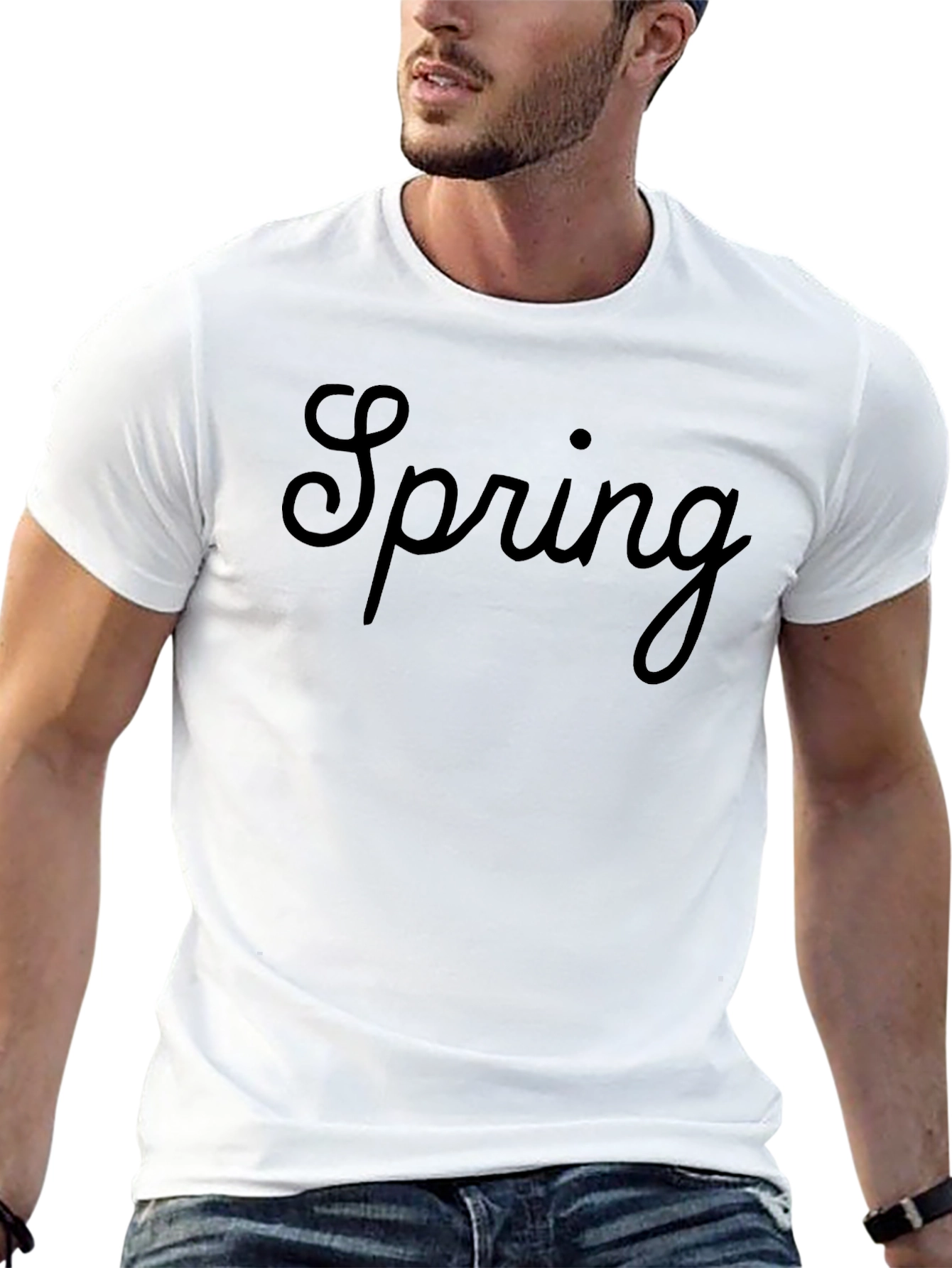 Spring Graphic T-Shirt - Stylish Black Tee