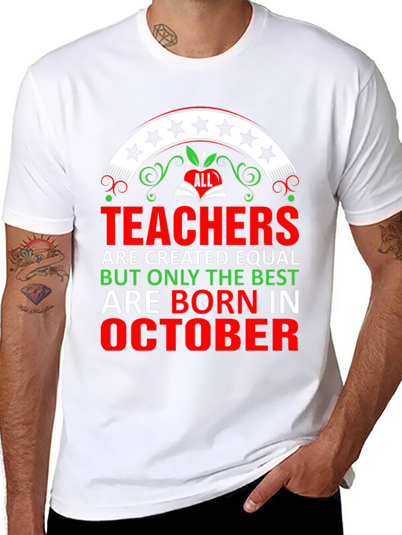 Best Teachers Born In October T-Shirt