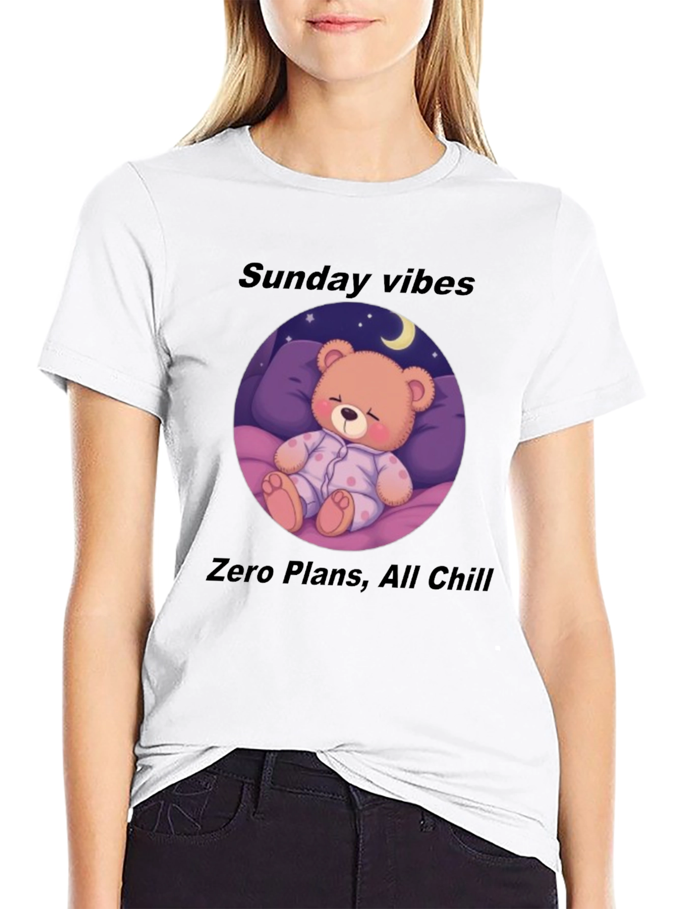 Sunday Vibes Teddy Bear Sleepy T-Shirt