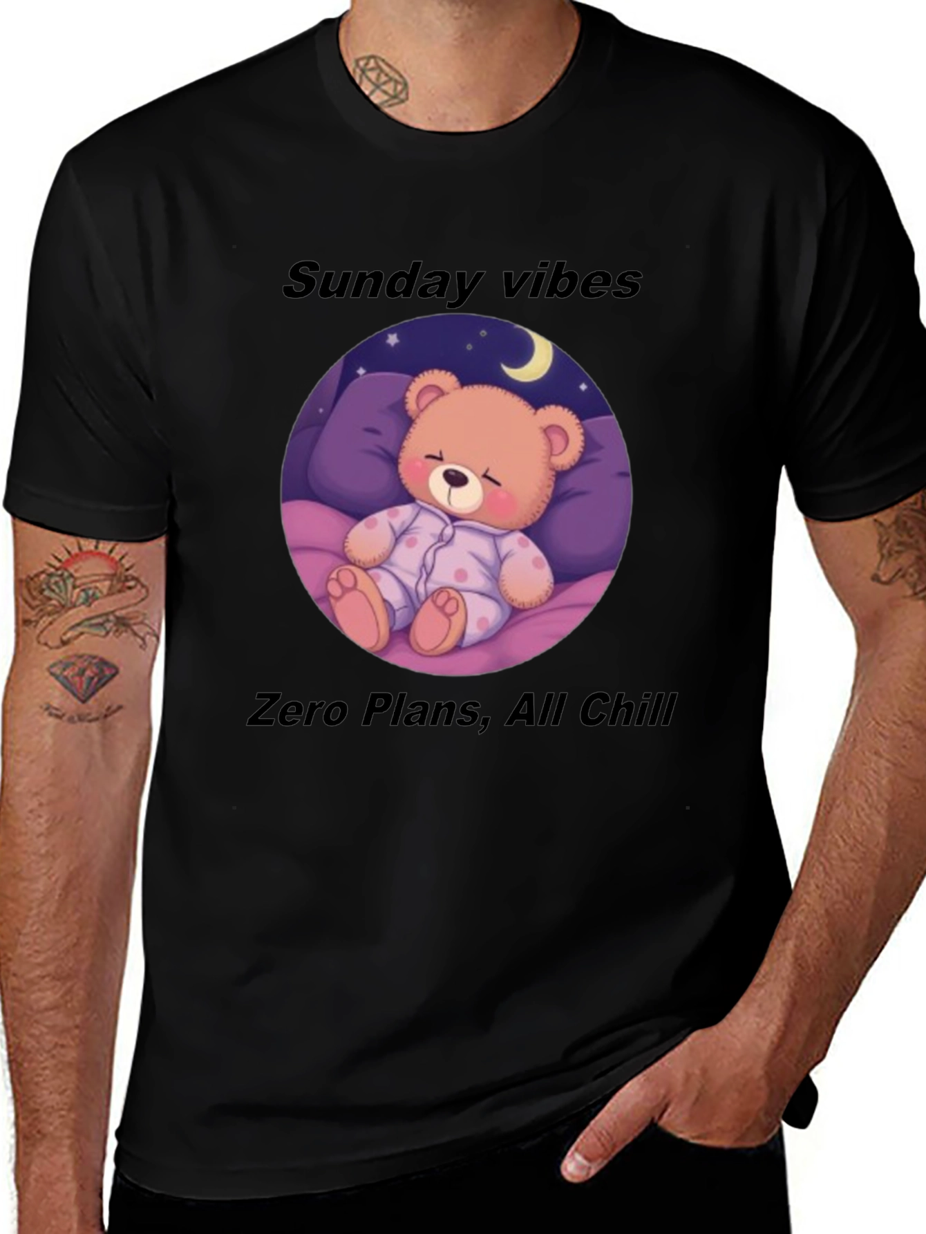 Sunday Vibes Teddy Bear Sleepy T-Shirt