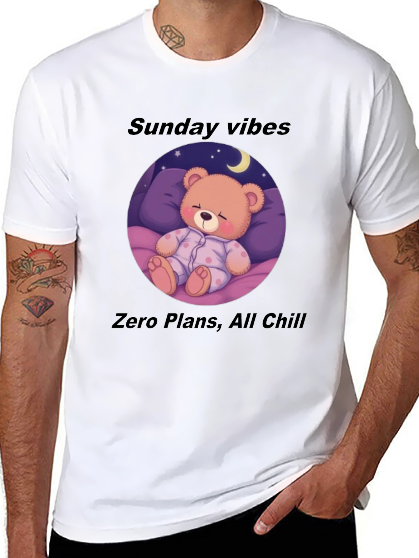 Sunday Vibes Teddy Bear Sleepy T-Shirt