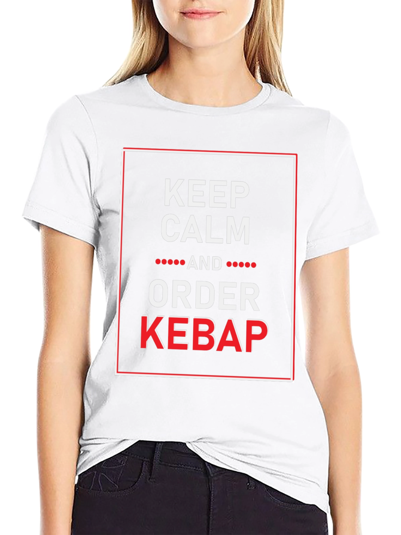 Keep Calm and Order Kebab Funny Graphic Tee