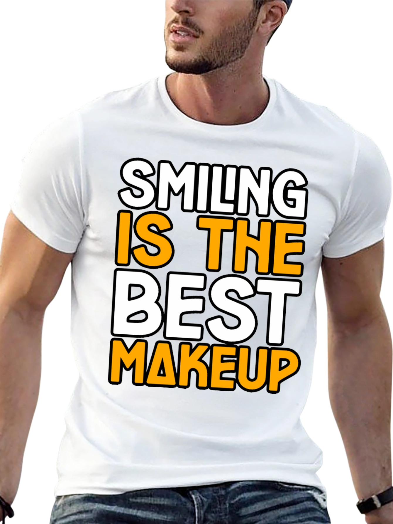 Smiling Is The Best Makeup Black T-Shirt