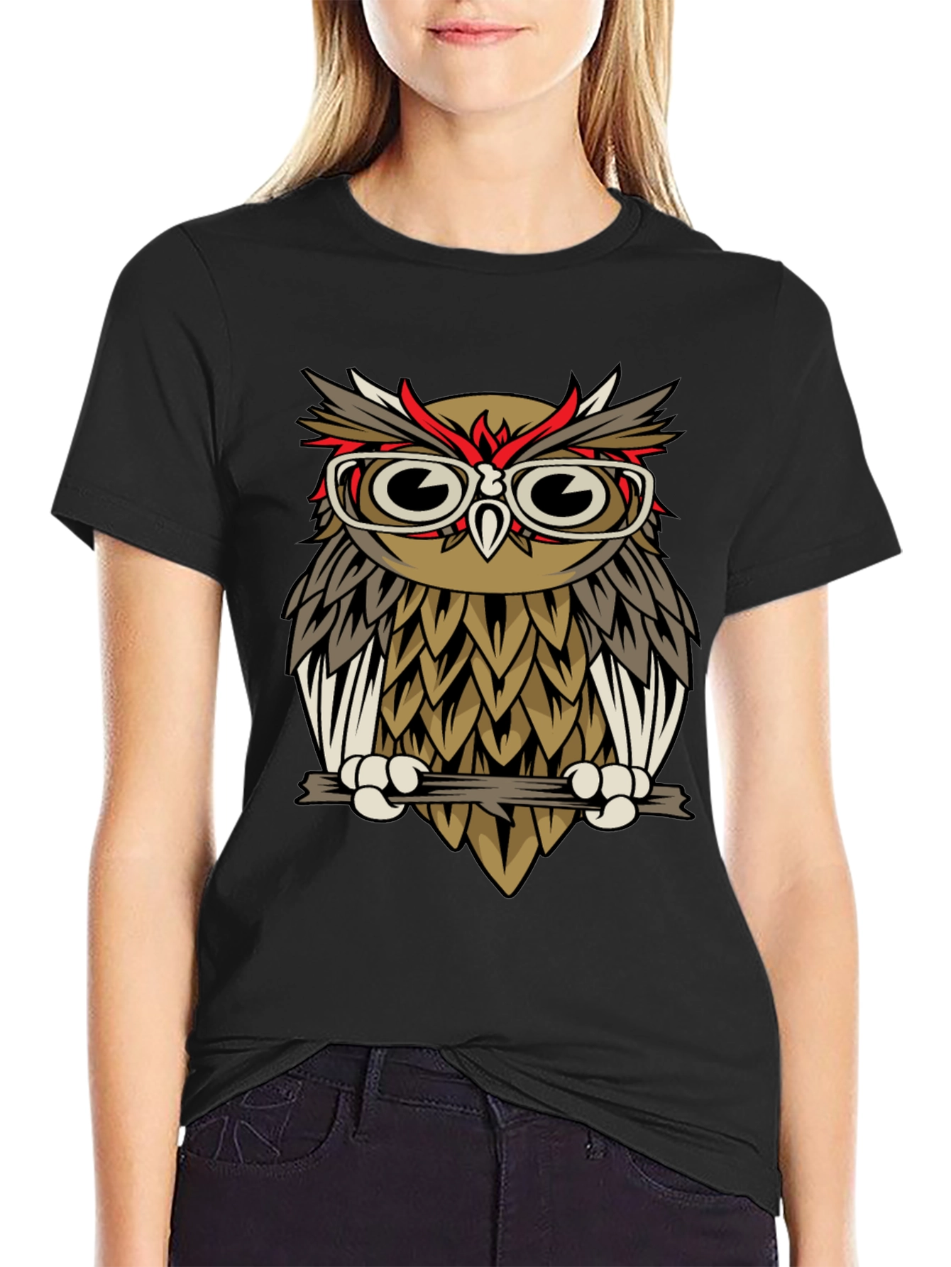Cool Owl T-Shirt - Nerd Bird
