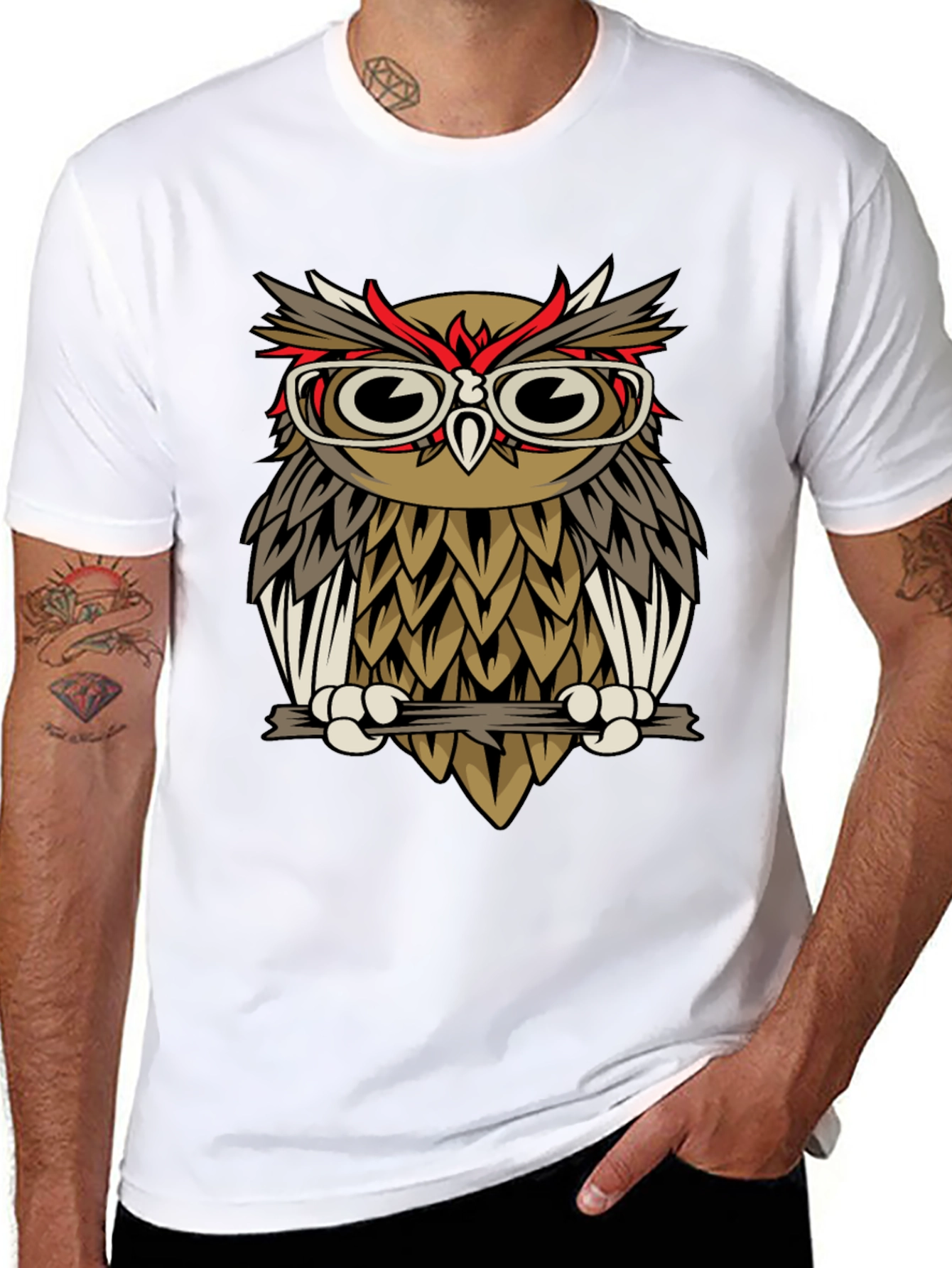 Cool Owl T-Shirt - Nerd Bird