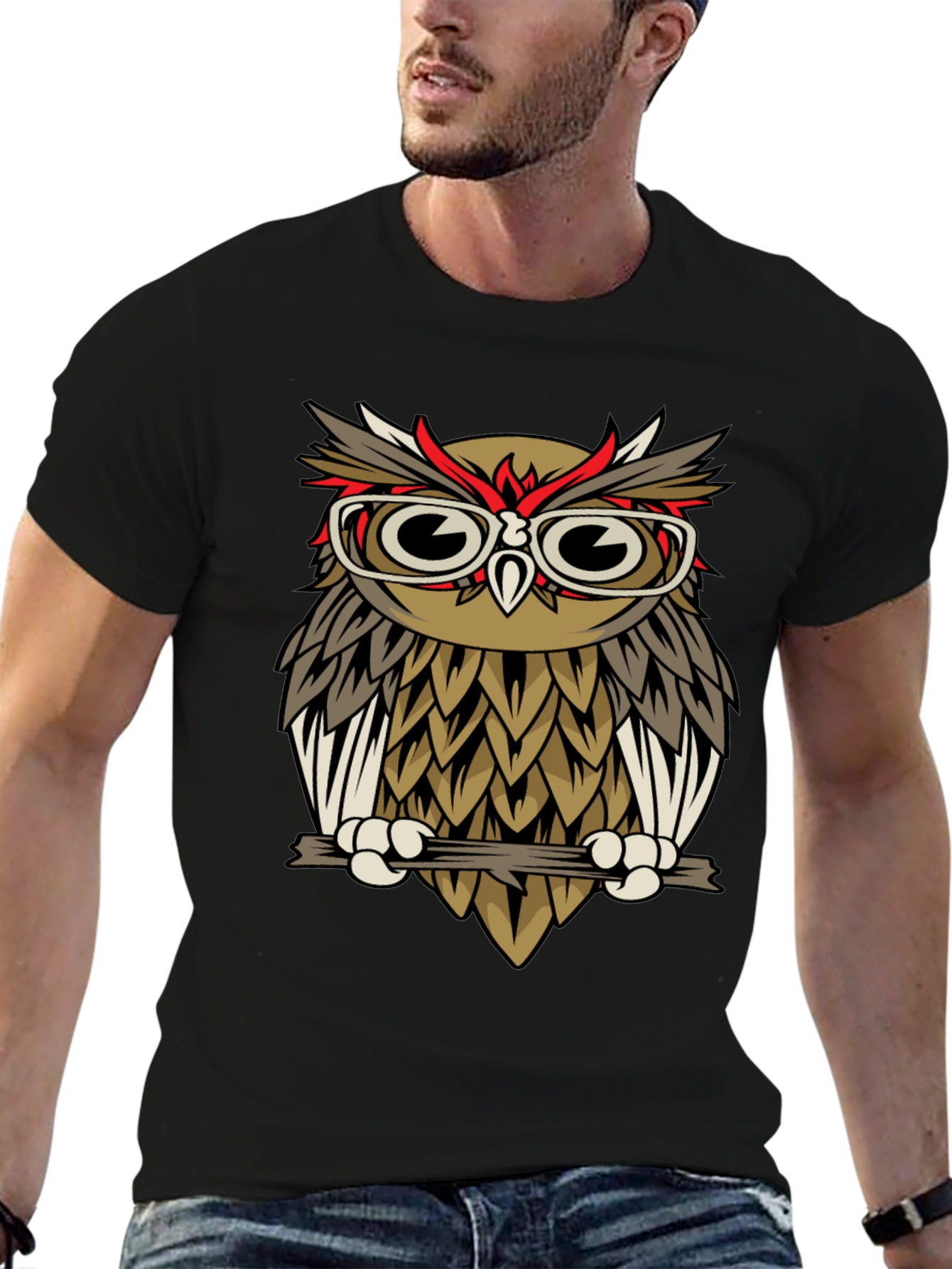 Cool Owl T-Shirt - Nerd Bird