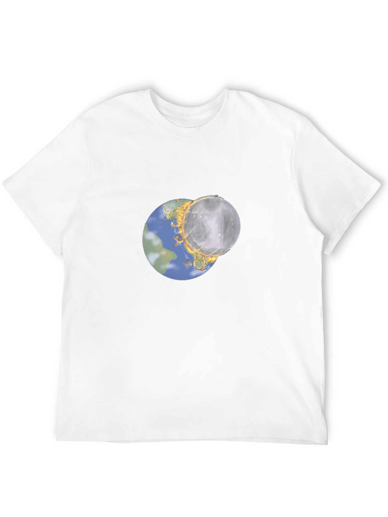 Earth and Moon Eclipse Graphic T-Shirt