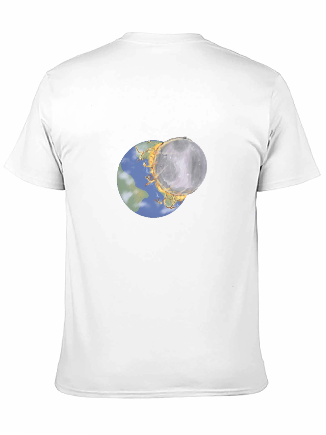 Earth and Moon Eclipse Graphic T-Shirt