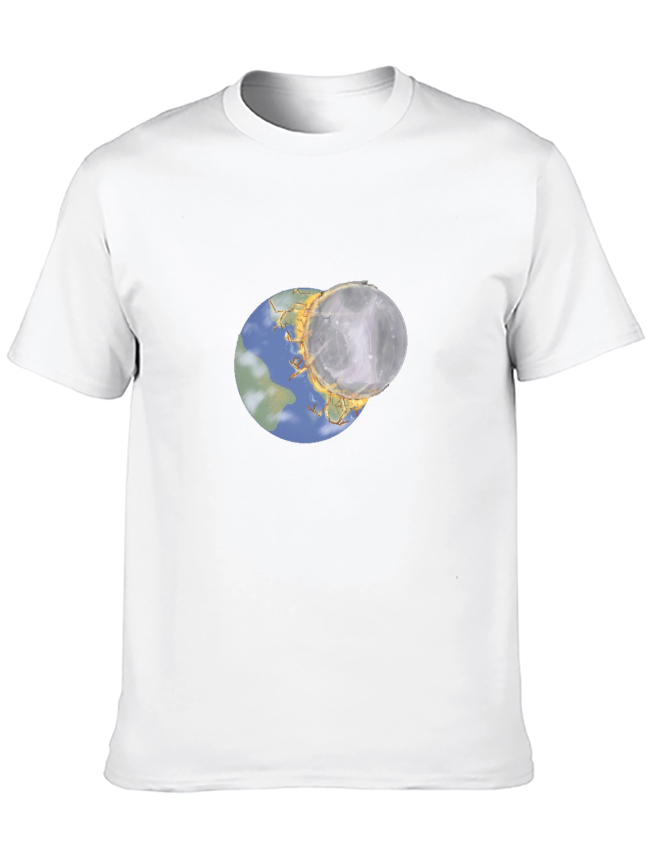Earth and Moon Eclipse Graphic T-Shirt