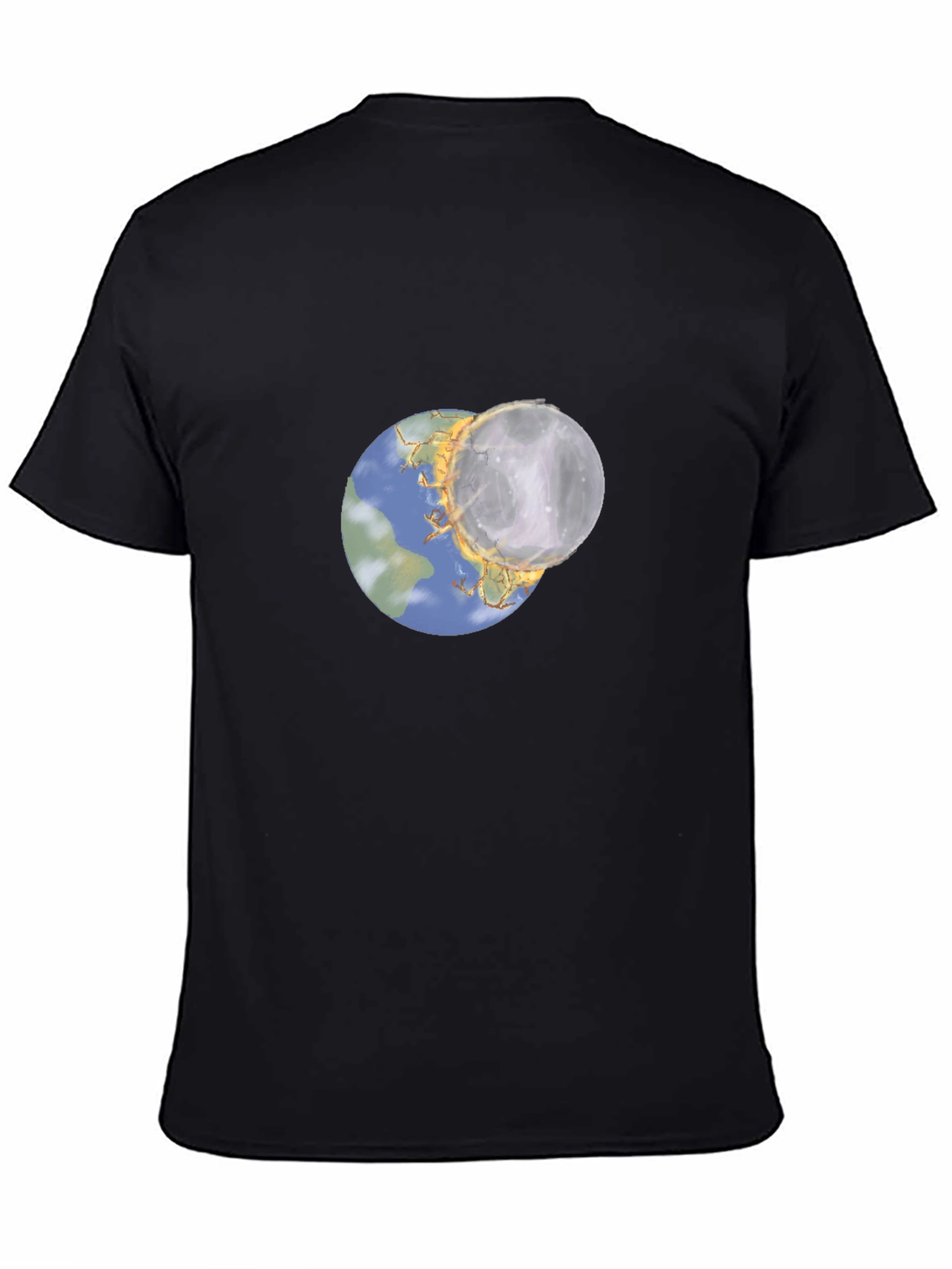 Earth and Moon Eclipse Graphic T-Shirt