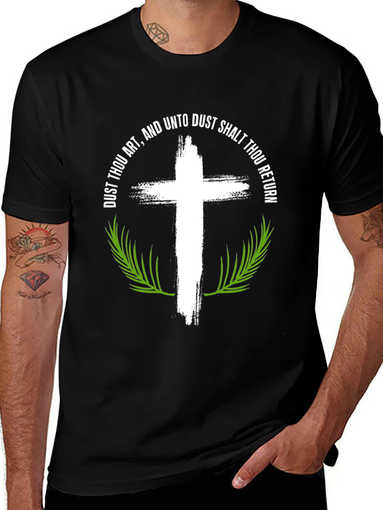 Dust Thou Art Cross Graphic T-Shirt