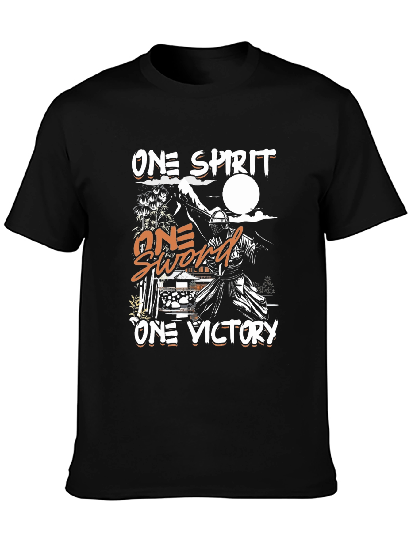 One Spirit Sword Victory Black Graphic Tee
