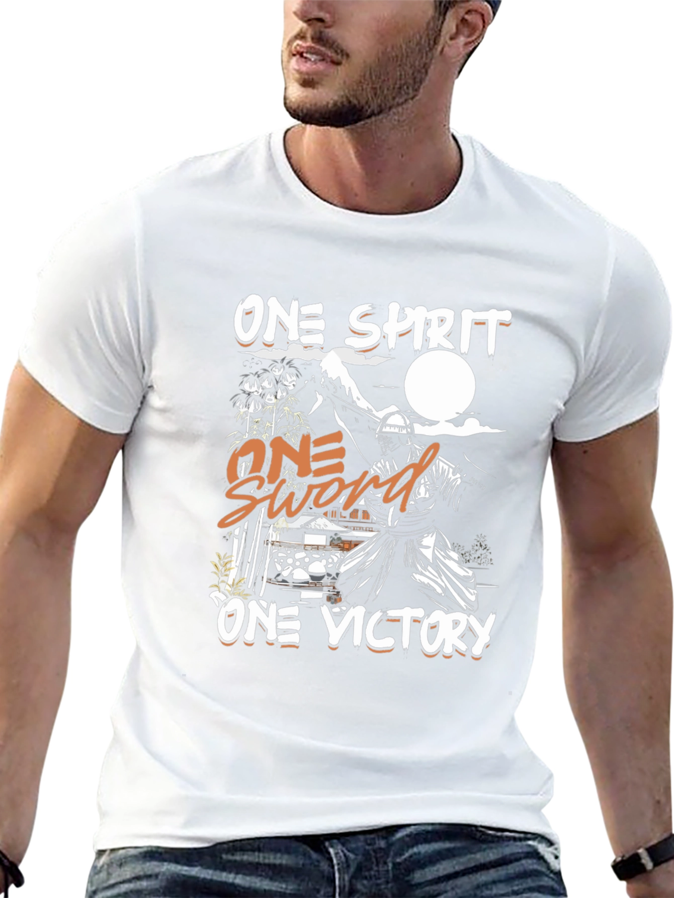 One Spirit Sword Victory Black Graphic Tee