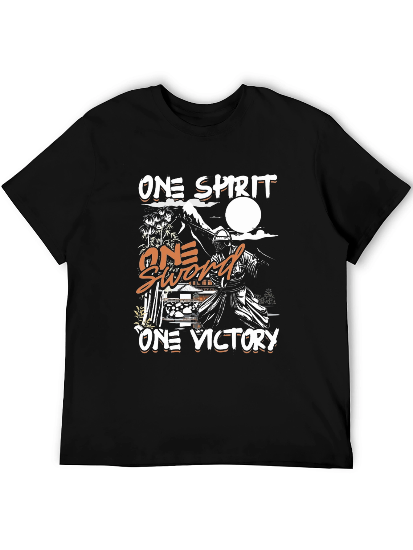 One Spirit Sword Victory Black Graphic Tee