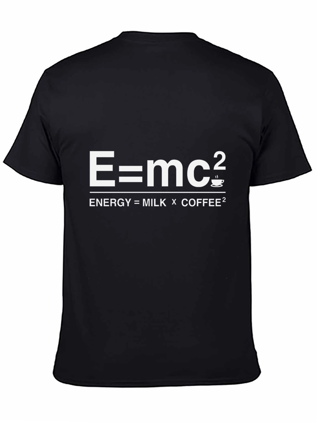 Science Humor T-Shirt: E=mc2 Coffee Edition