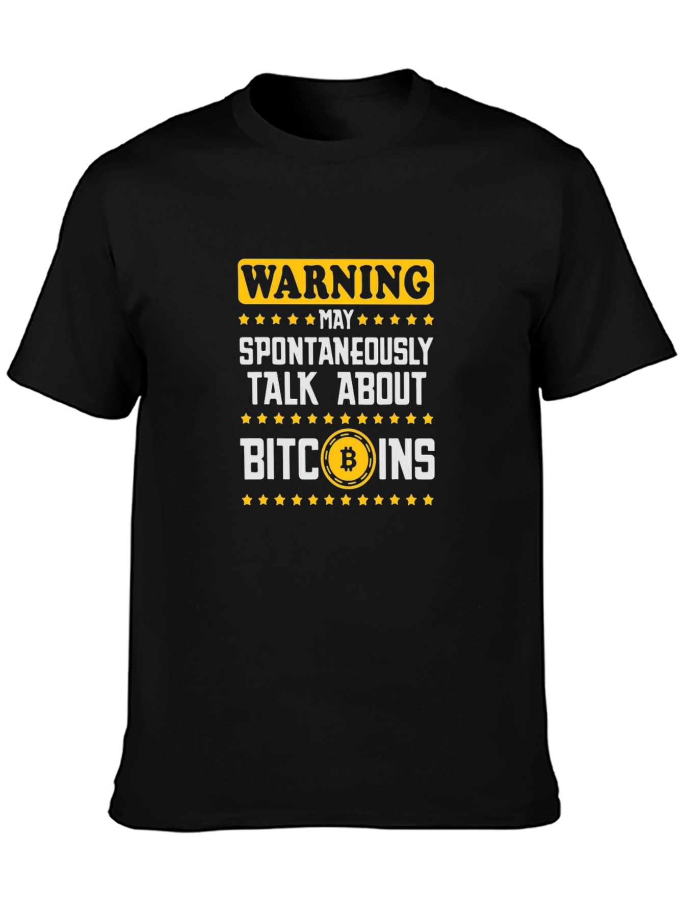 Bitcoin Talk Warning Tee - Funny Crypto Shirt