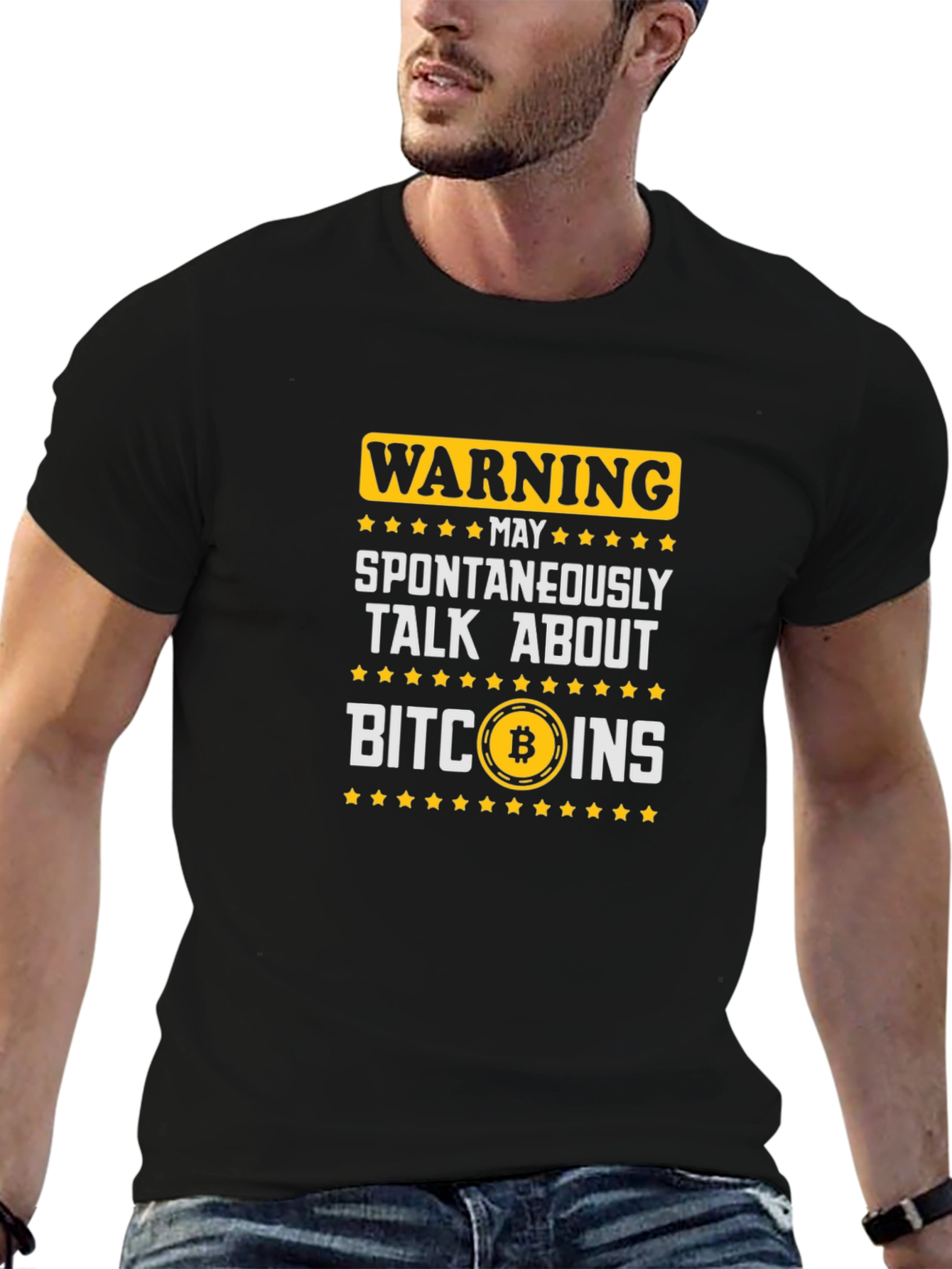Bitcoin Talk Warning Tee - Funny Crypto Shirt