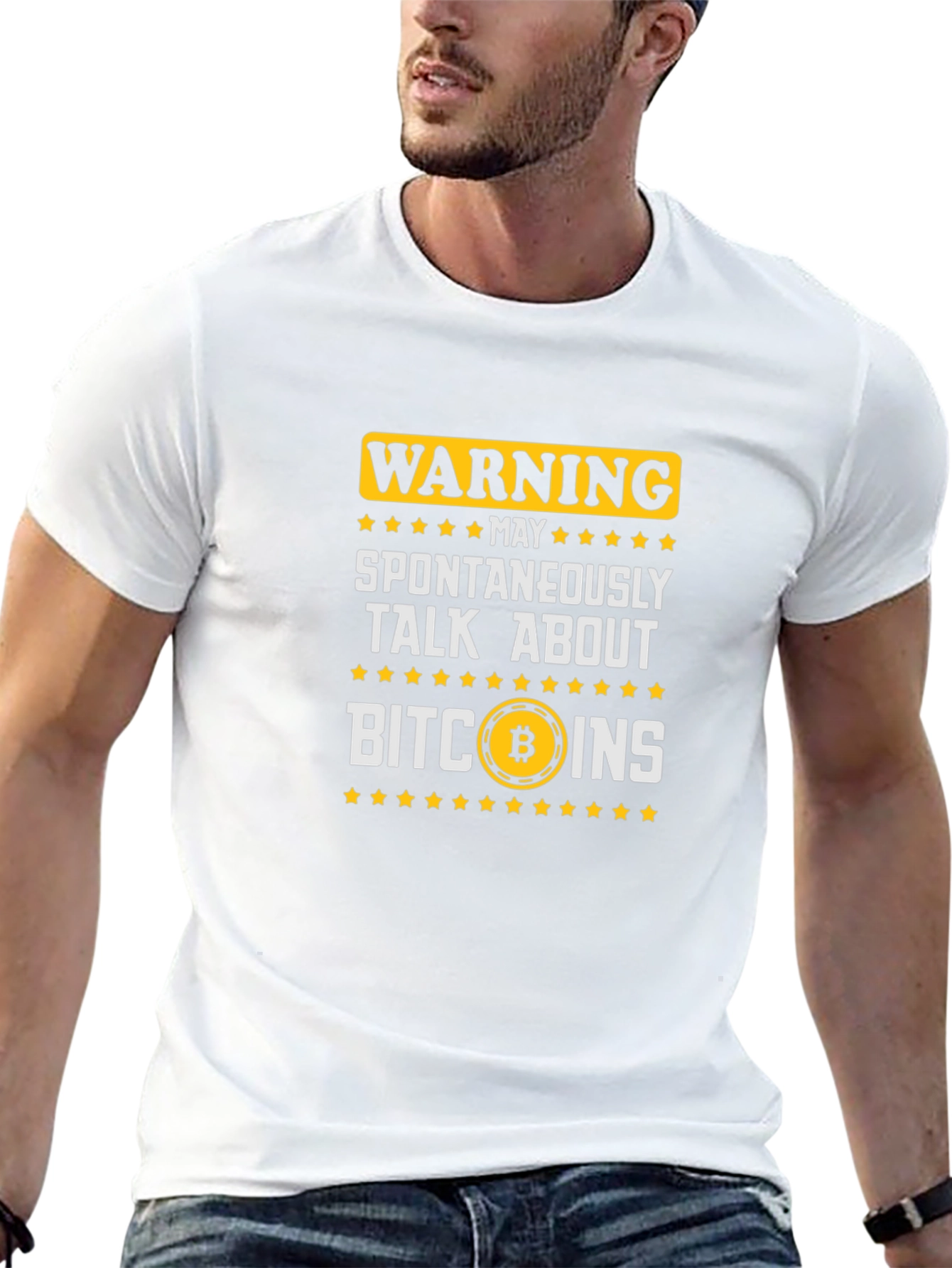 Bitcoin Talk Warning Tee - Funny Crypto Shirt
