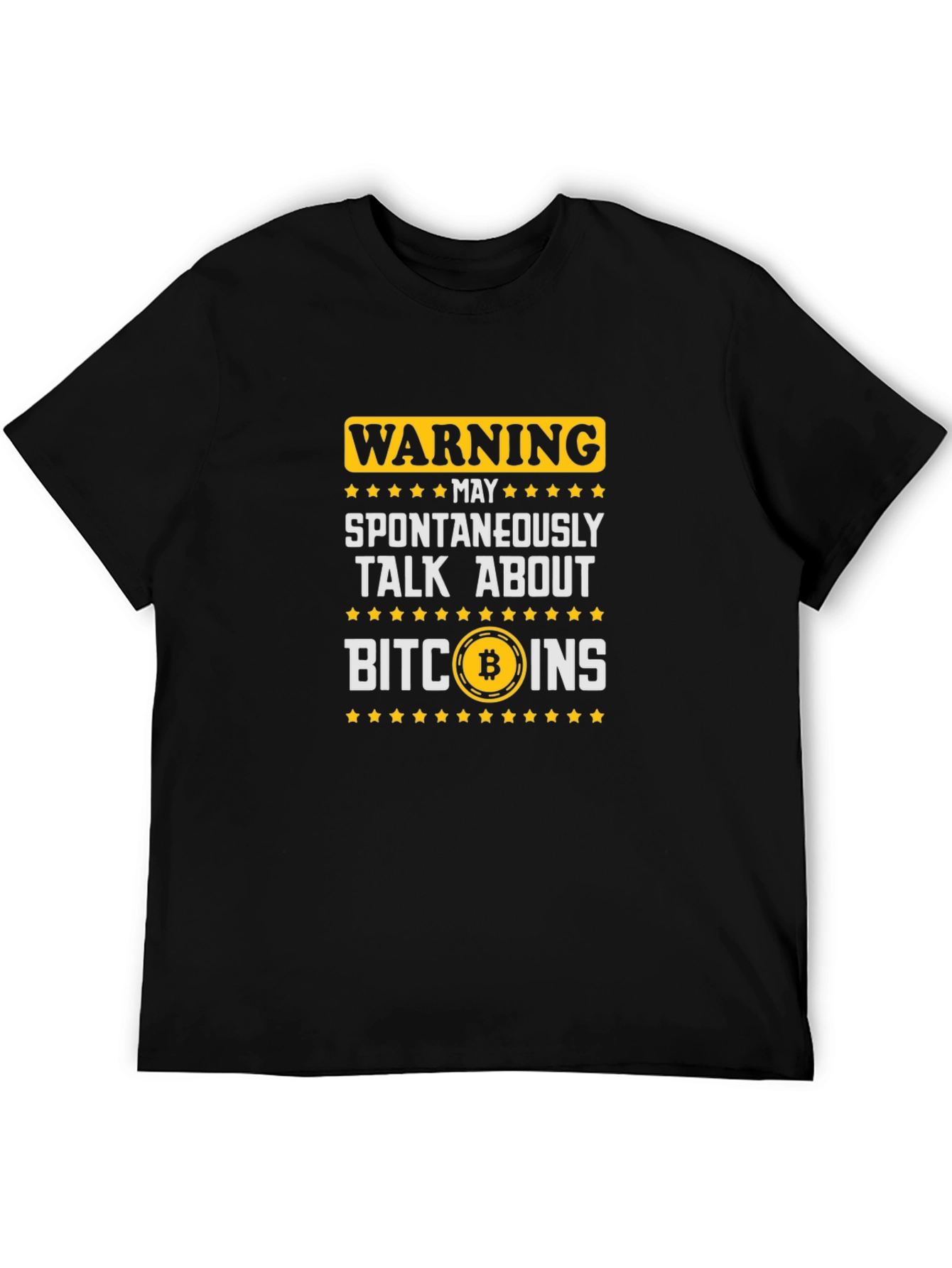 Bitcoin Talk Warning Tee - Funny Crypto Shirt