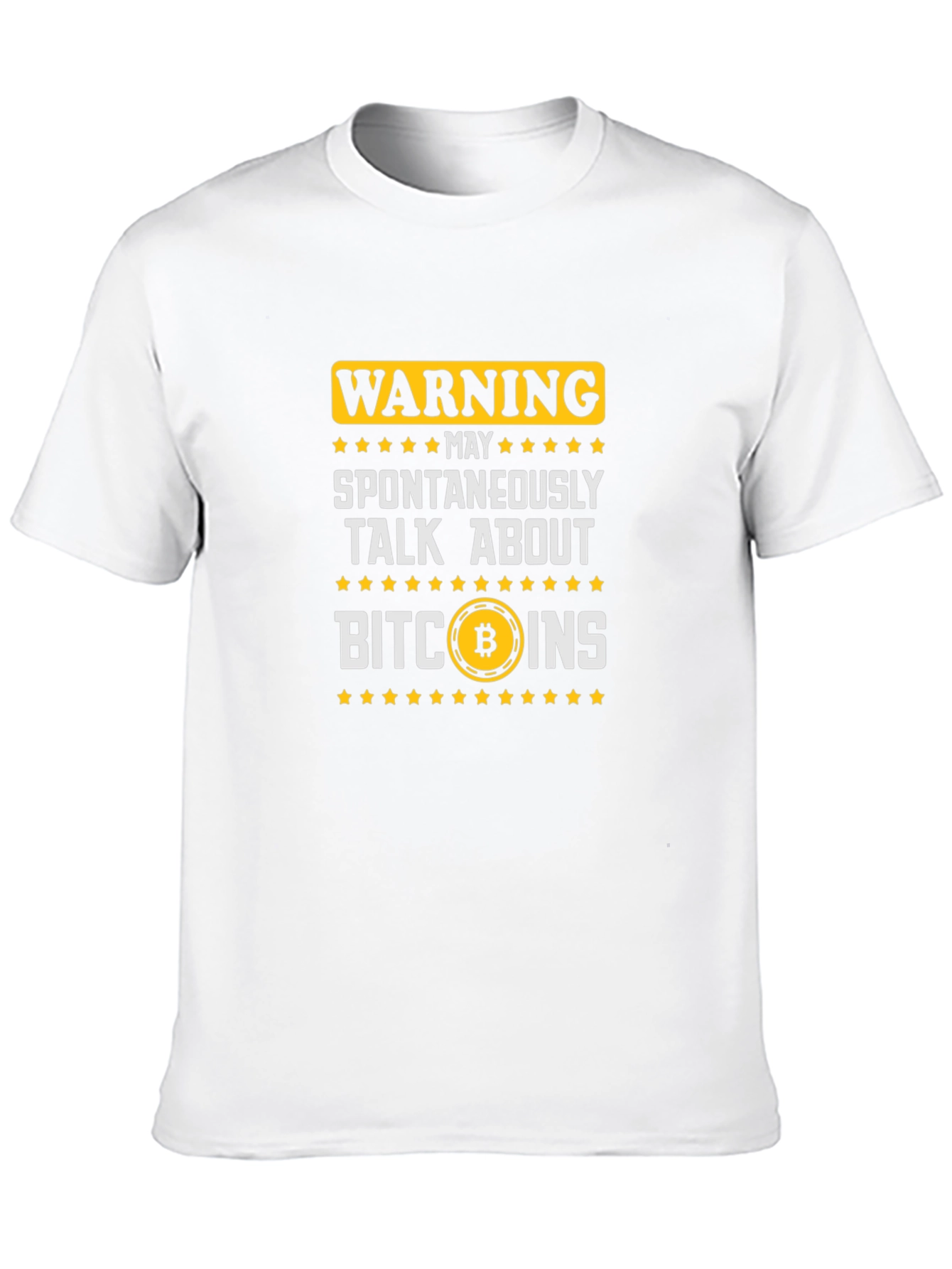 Bitcoin Talk Warning Tee - Funny Crypto Shirt