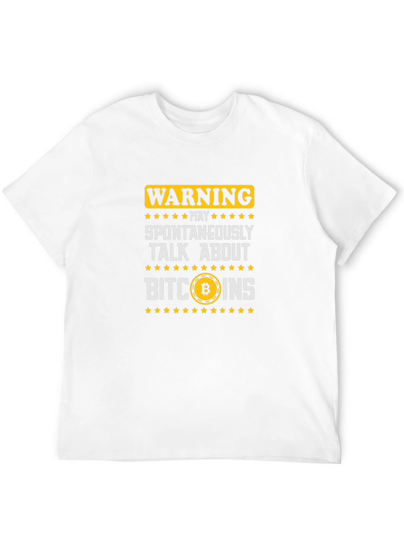 Bitcoin Talk Warning Tee - Funny Crypto Shirt