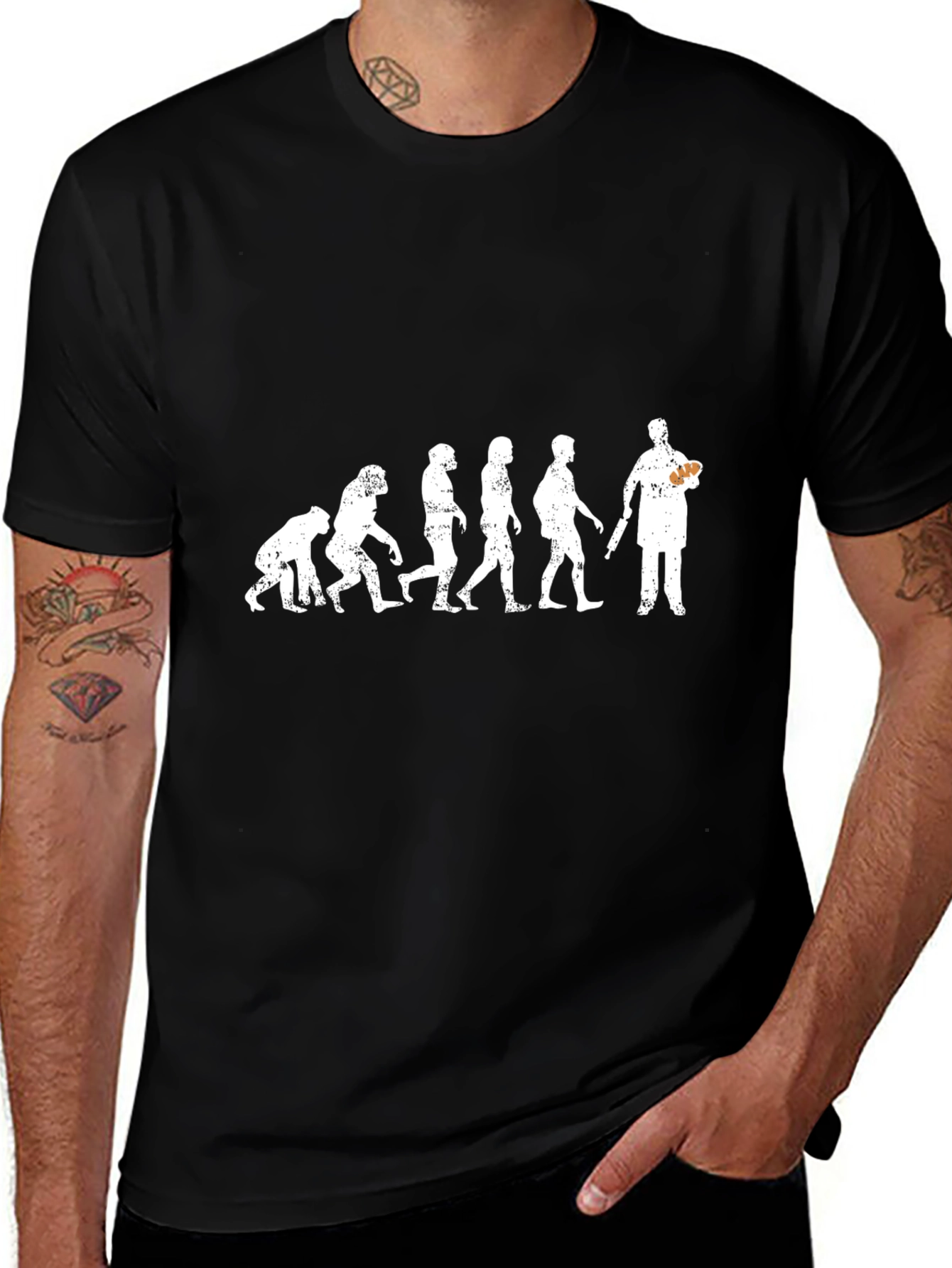 Evolution of Pizza Lover Graphic T-Shirt