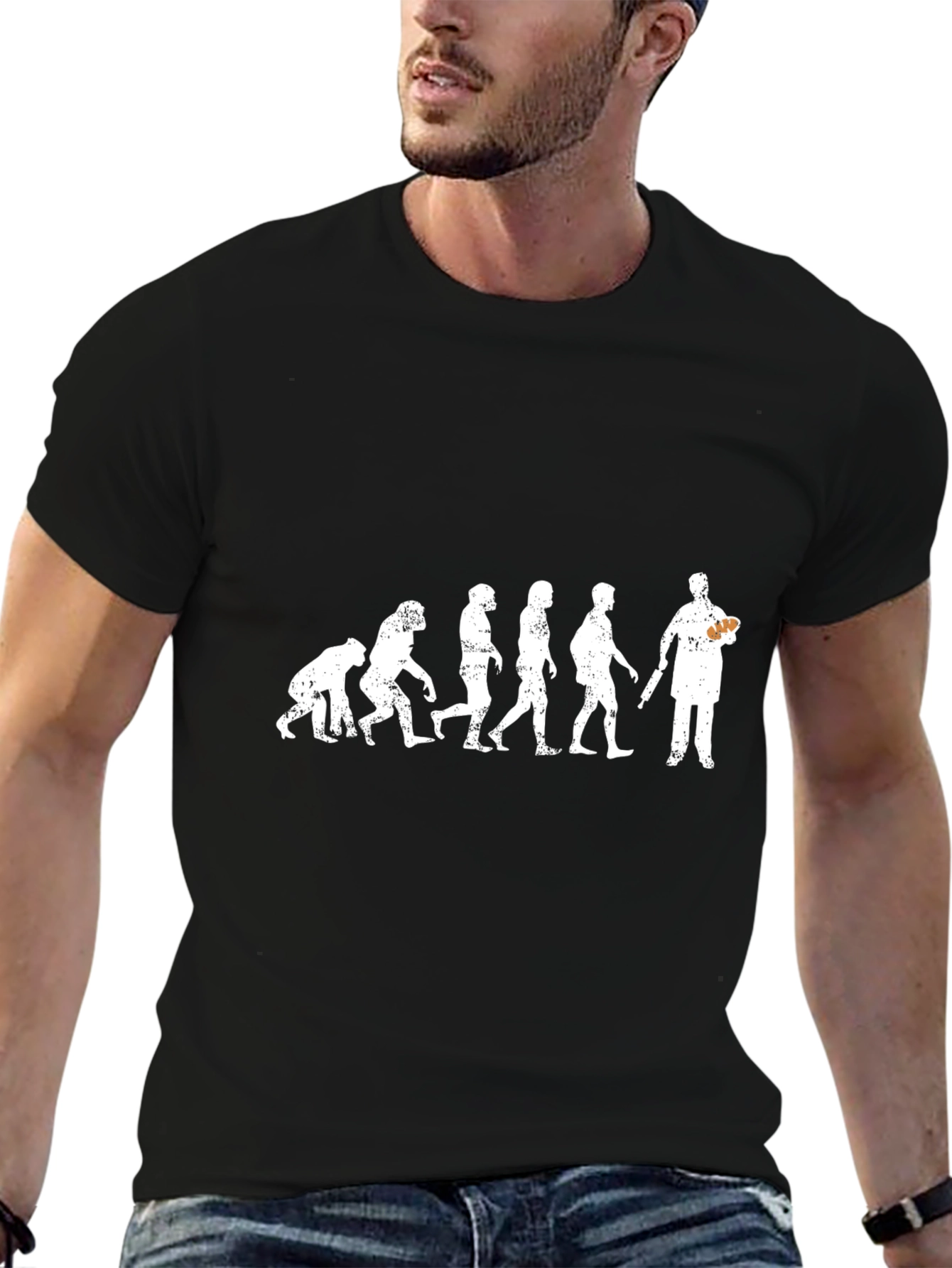 Evolution of Pizza Lover Graphic T-Shirt